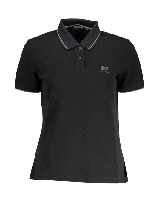 Napapijri Men's Black Cotton Polo Shirt - S