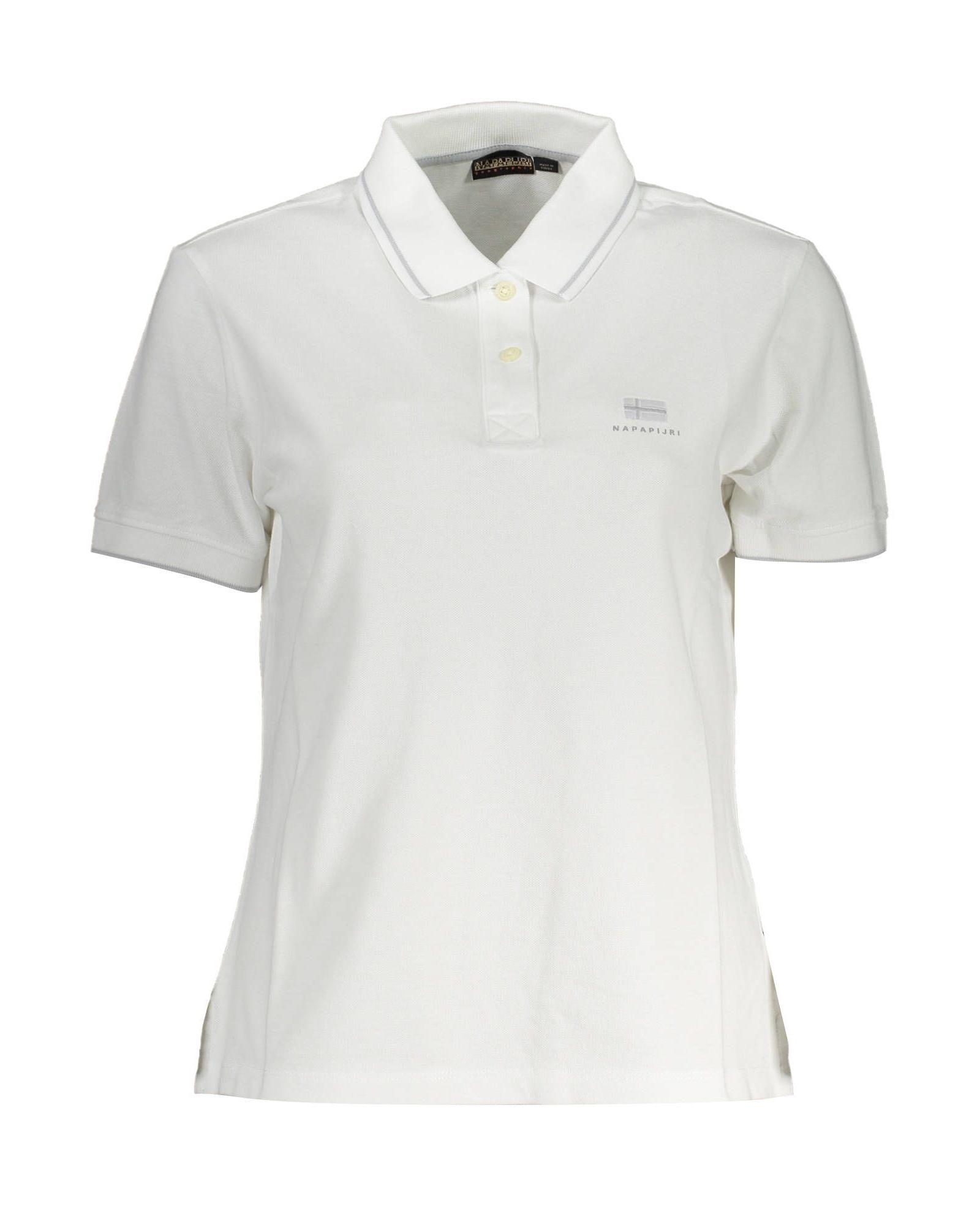 Napapijri Men's White Cotton Polo Shirt - S