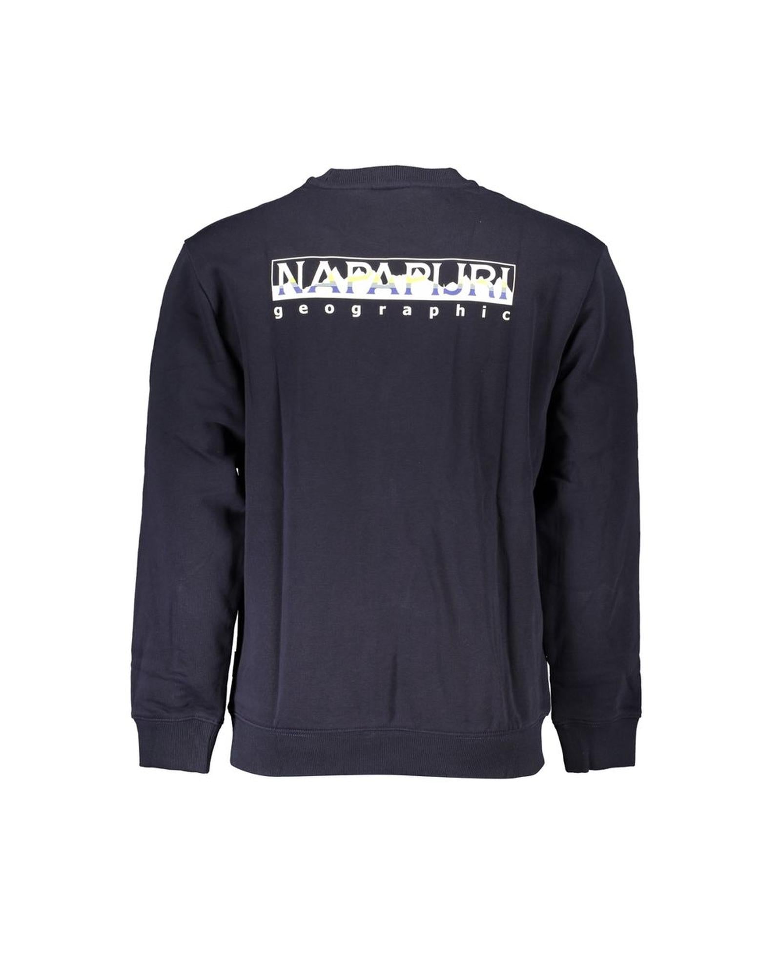Napapijri Men's Blue Cotton Sweater - M Secondary image