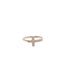 NIALAYA 925 Silver CZ Cross Ring 56 EU Women