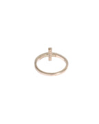 NIALAYA 925 Silver CZ Cross Ring 56 EU Women