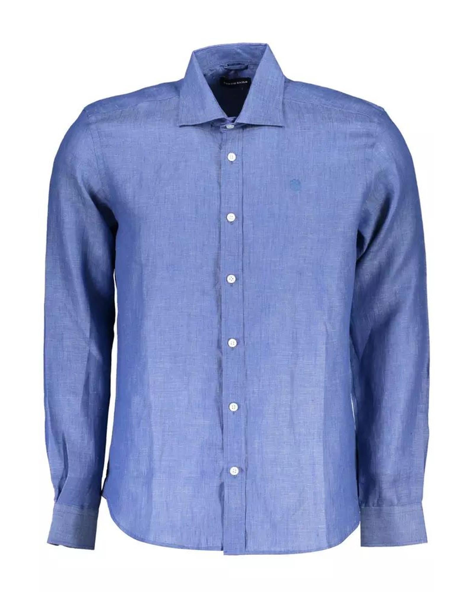 North Sails Men's Blue Linen Shirt - L Main image