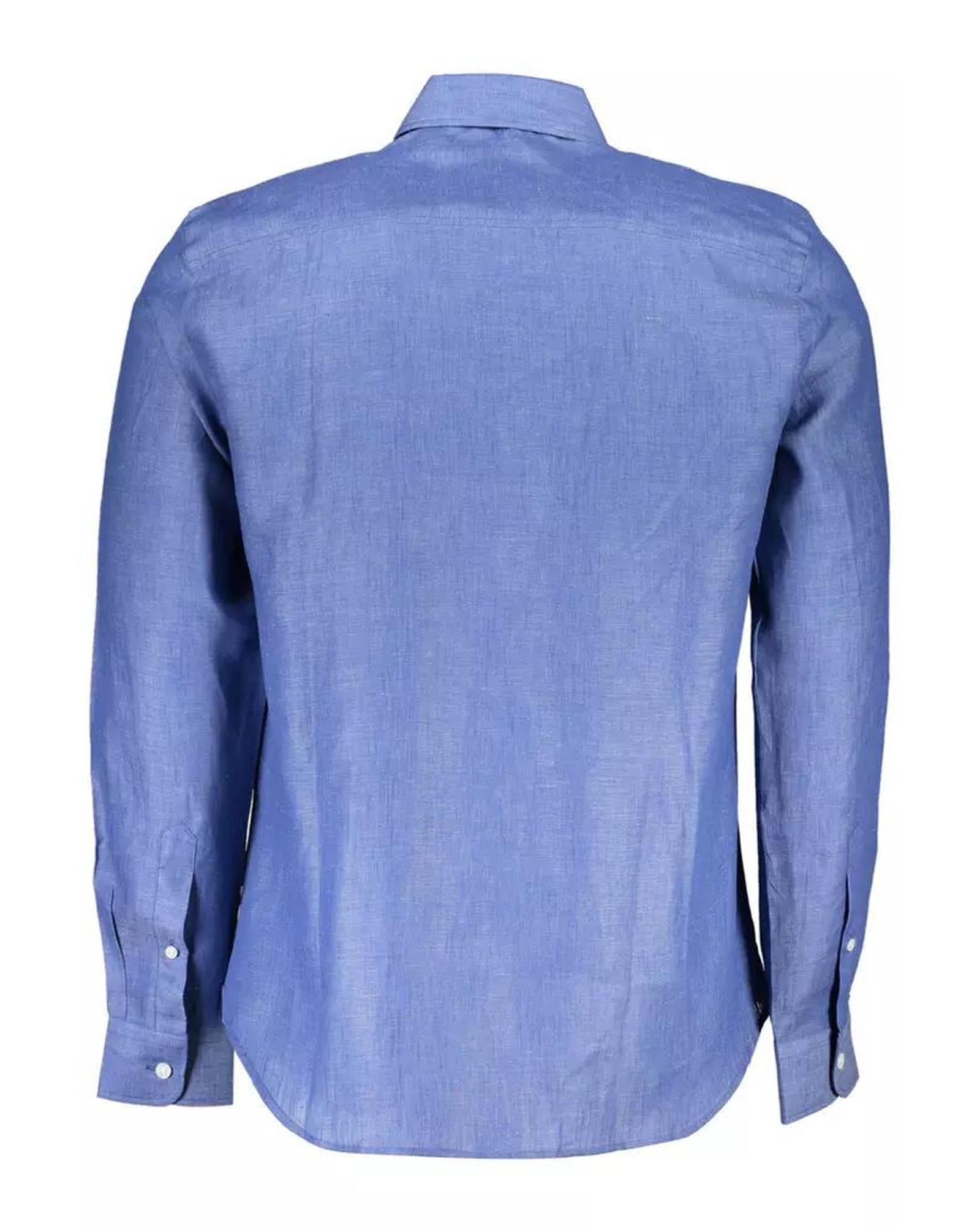 North Sails Men's Blue Linen Shirt - M Secondary image