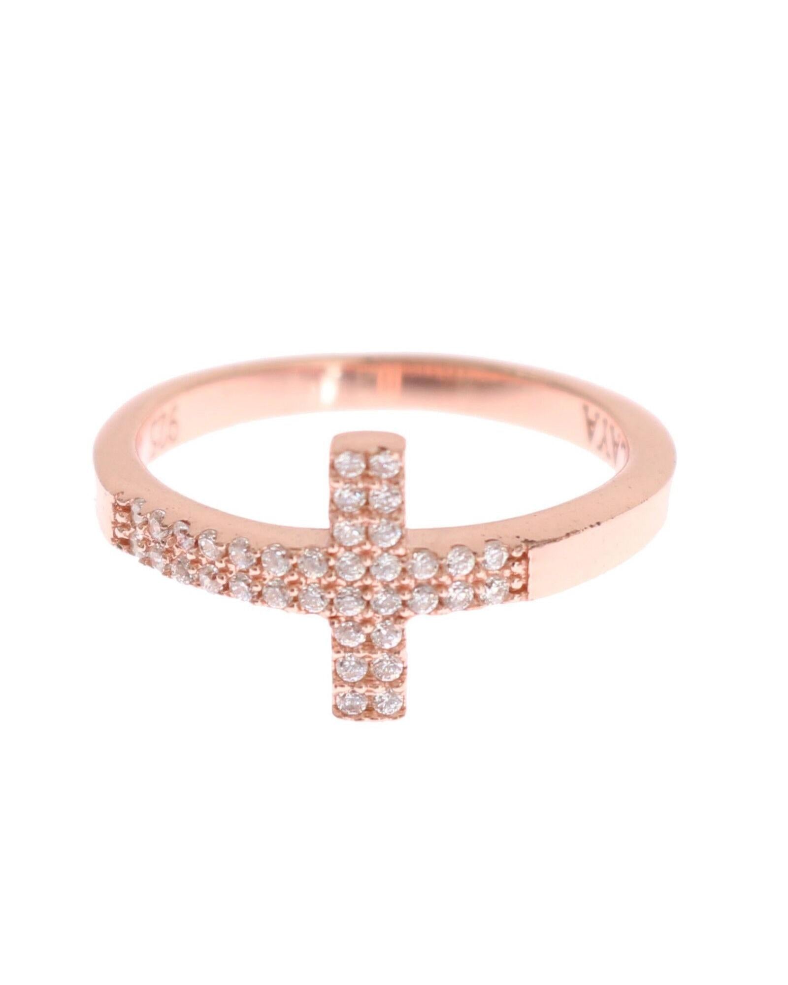 Authentic NIALAYA Pink Gold Plated Silver Ring 56 EU Women Main image