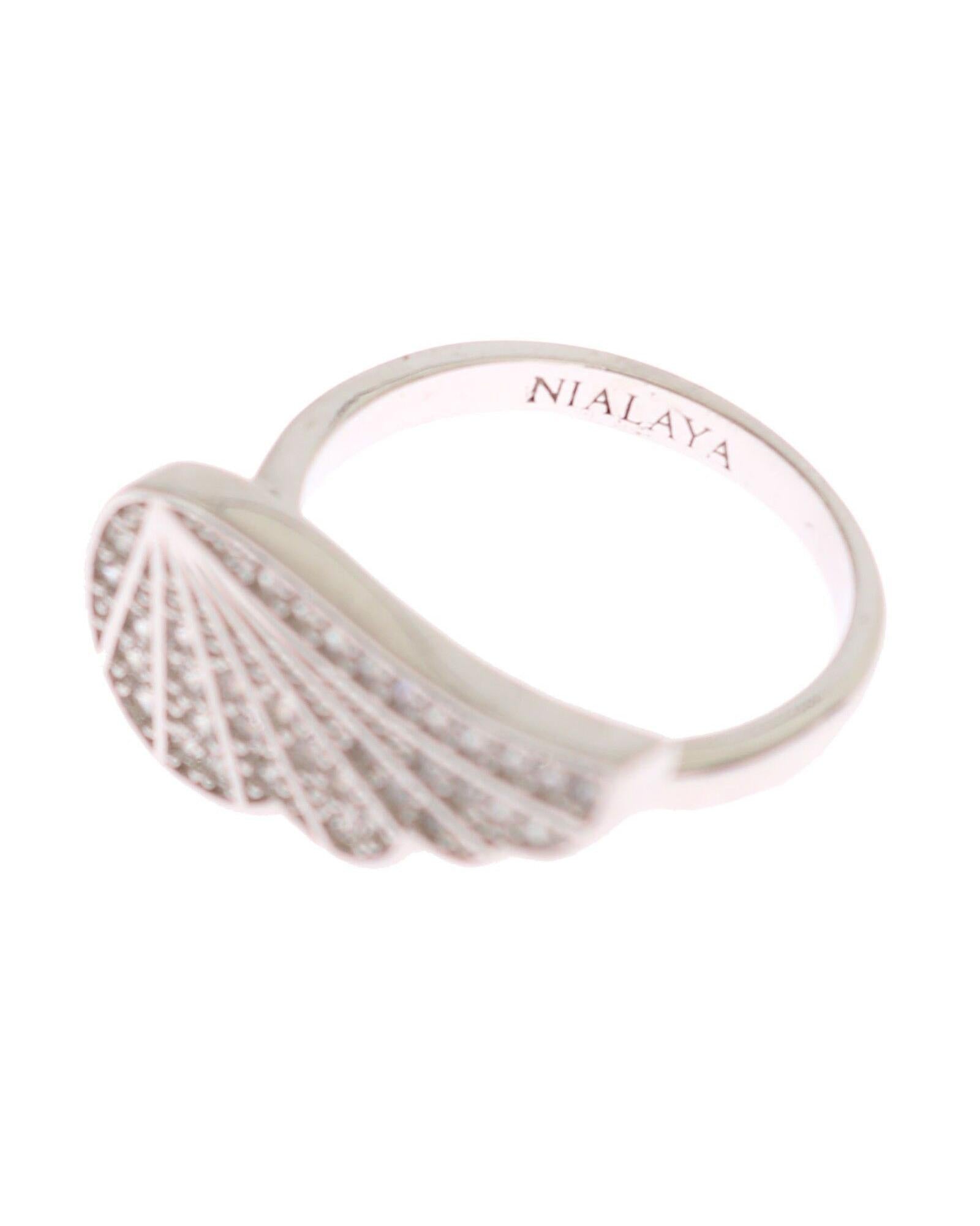 Sterling Silver CZ Crystal Ring 54 EU Women Secondary image