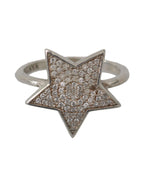 Gorgeous Authentic NIALAYA Sterling Silver Ring with Clear CZ Crystals 50 EU Women
