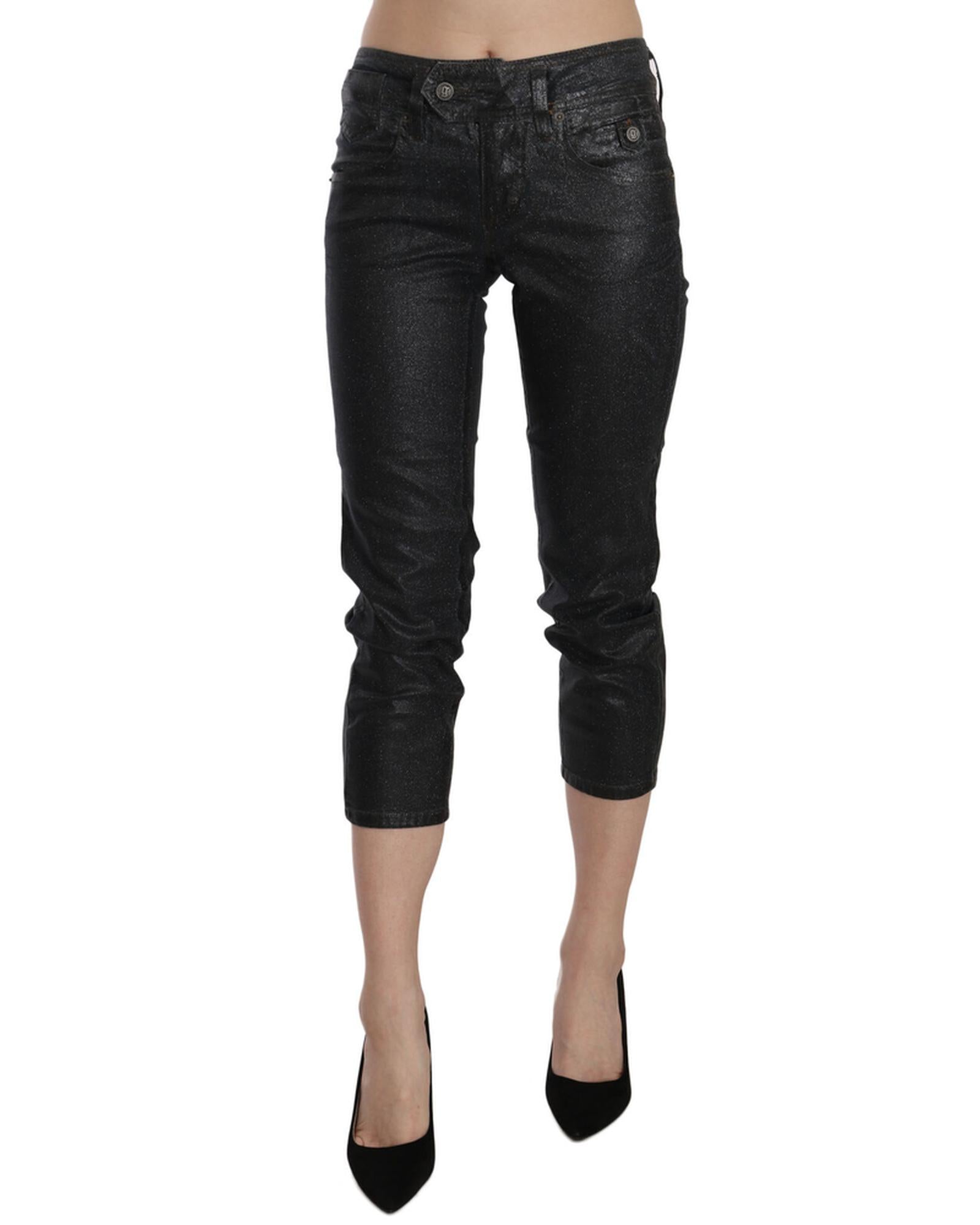 New GALLIANO Mid Waist Slim Leg Cropped Jeans W26 US Women Main image