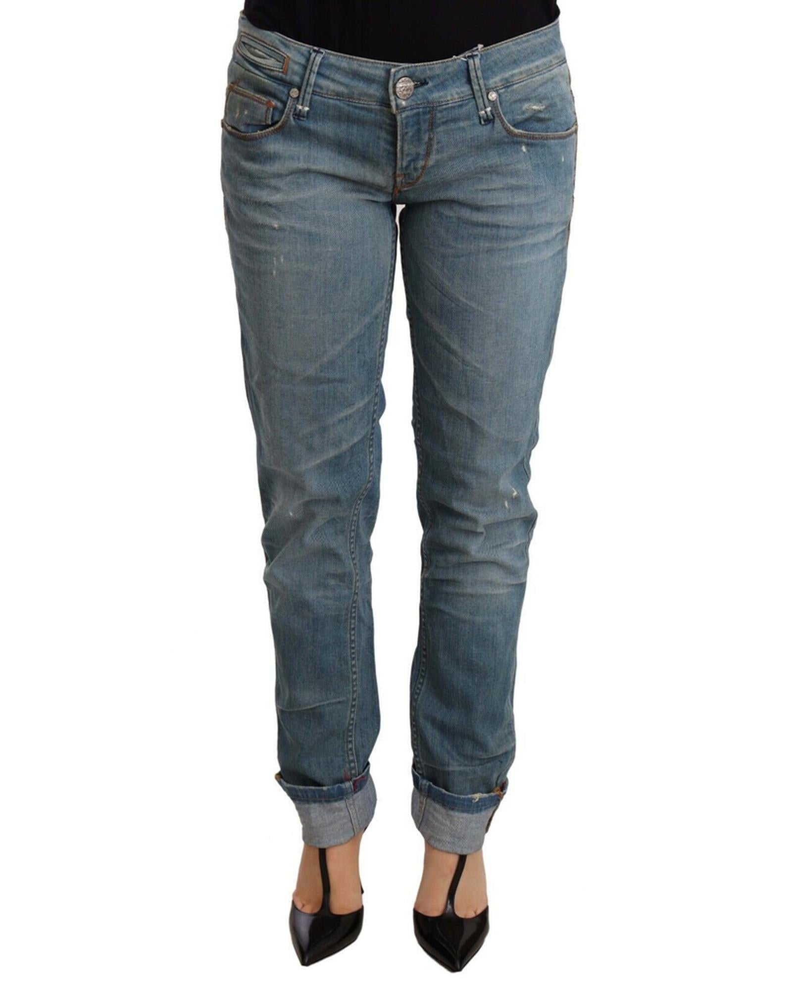 Folded Hem Denim Jeans with Logo Details by ACHT W25 US Women Main image