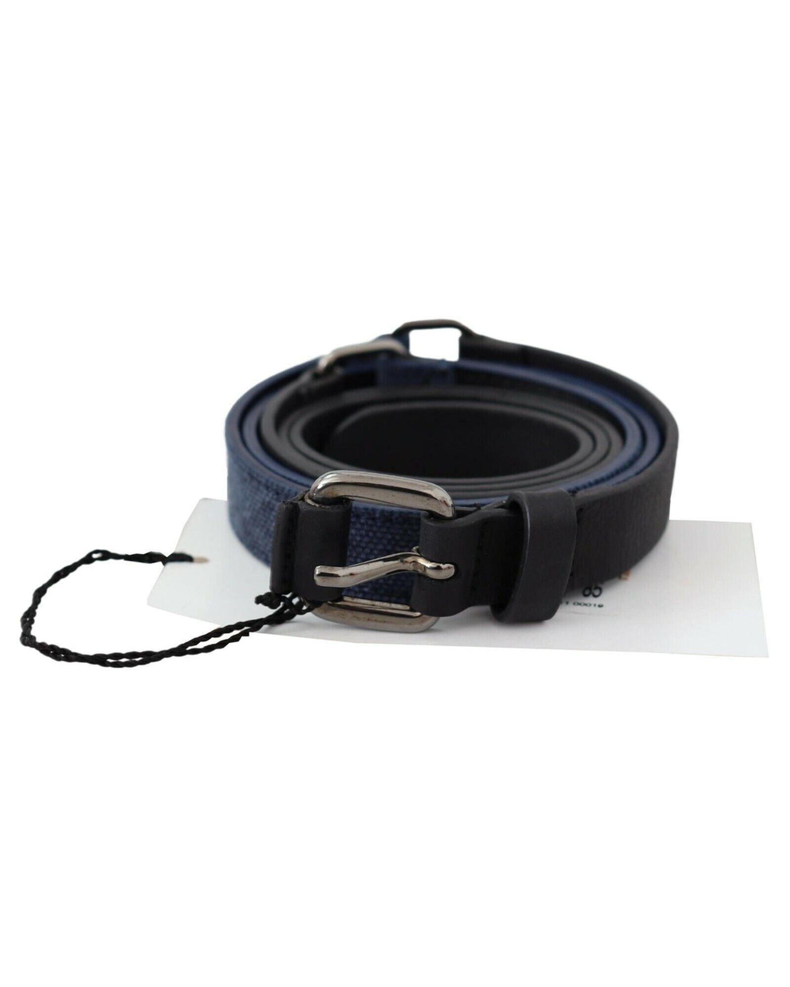 Classic Black Leather Belt with Buckle Fastening by CNC Costume National 85 cm Women Main image