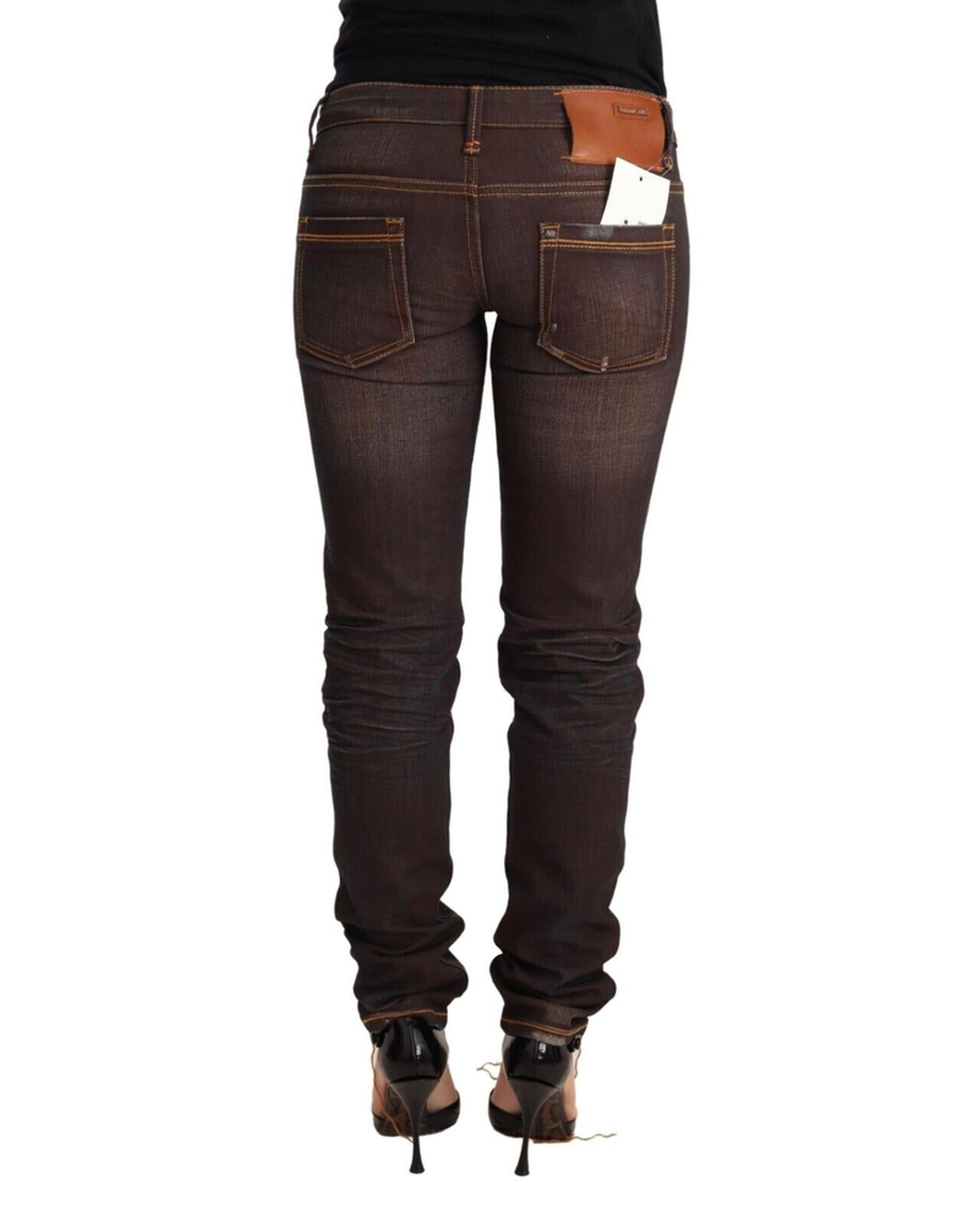 ACHT Brown Washed Low Waist Skinny Denim Jeans W26 US Women Secondary image