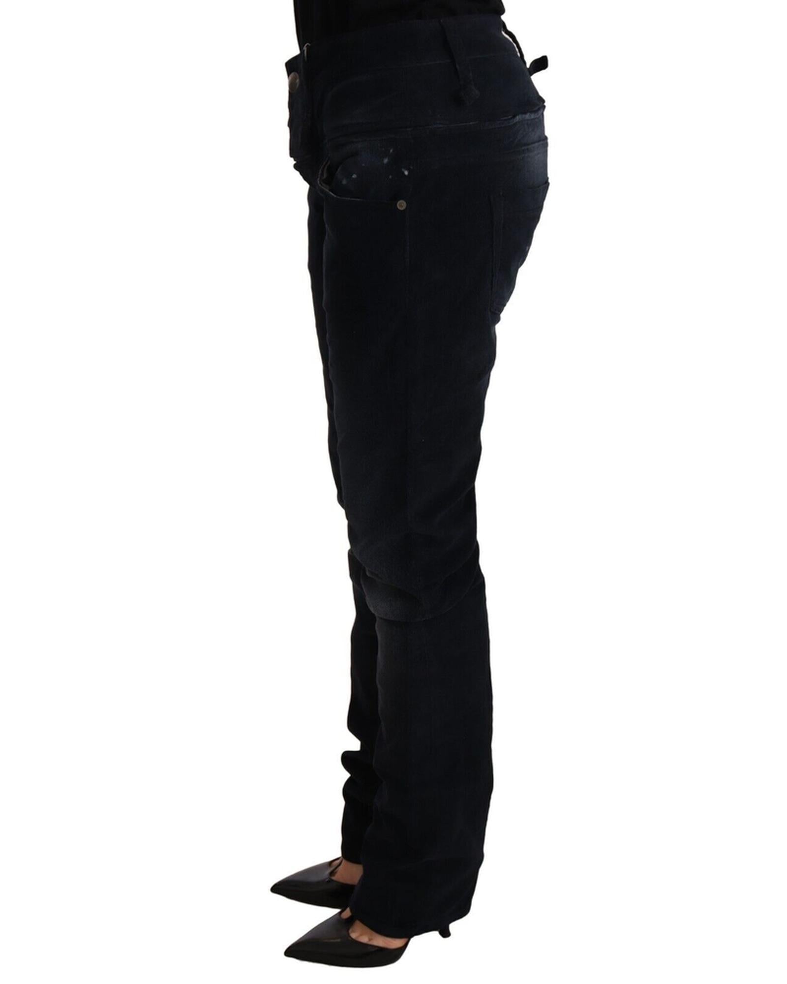 Authentic ACHT Jeans: Slim Fit Dark Blue Washed Relaxed Double Fit W26 US Women Secondary image