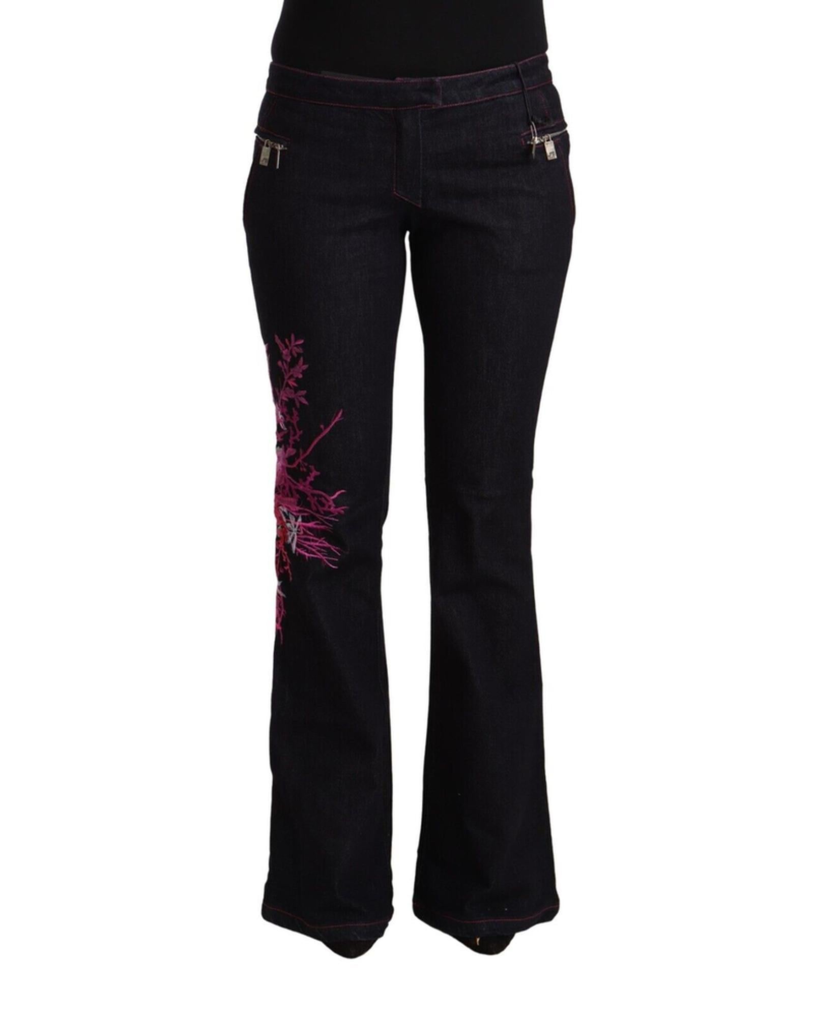 EXTE Cotton Stretch Mid Waist Flared Denim Jeans 42 IT Women Main image