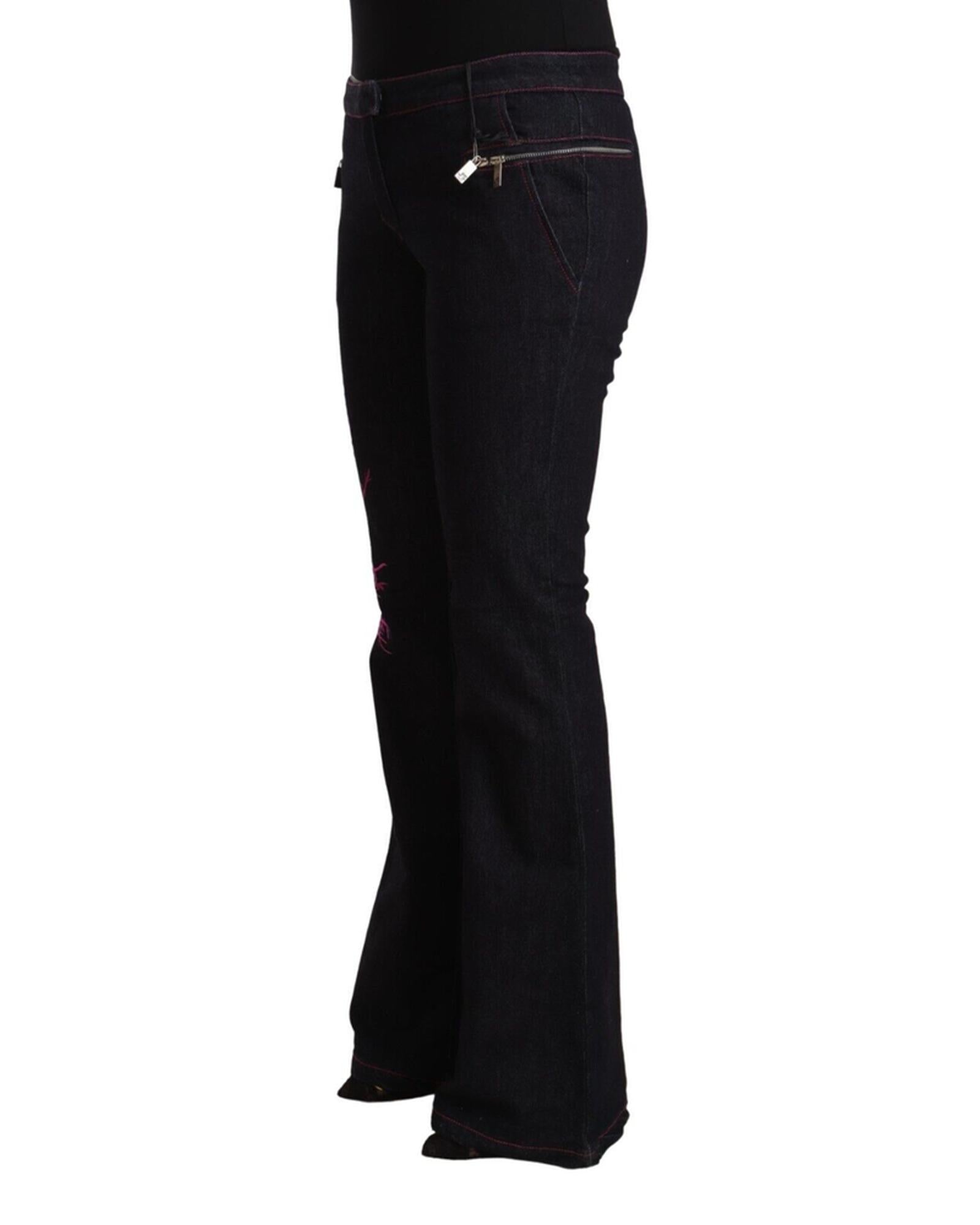 EXTE Cotton Stretch Mid Waist Flared Denim Jeans 42 IT Women Secondary image