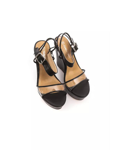 Wedge Sandal with Ankle Strap and Transparent Band 36 EU Women