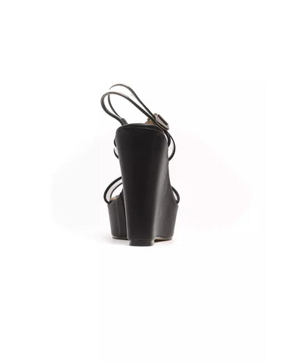 Wedge Sandal with Ankle Strap and Transparent Band 38 EU Women