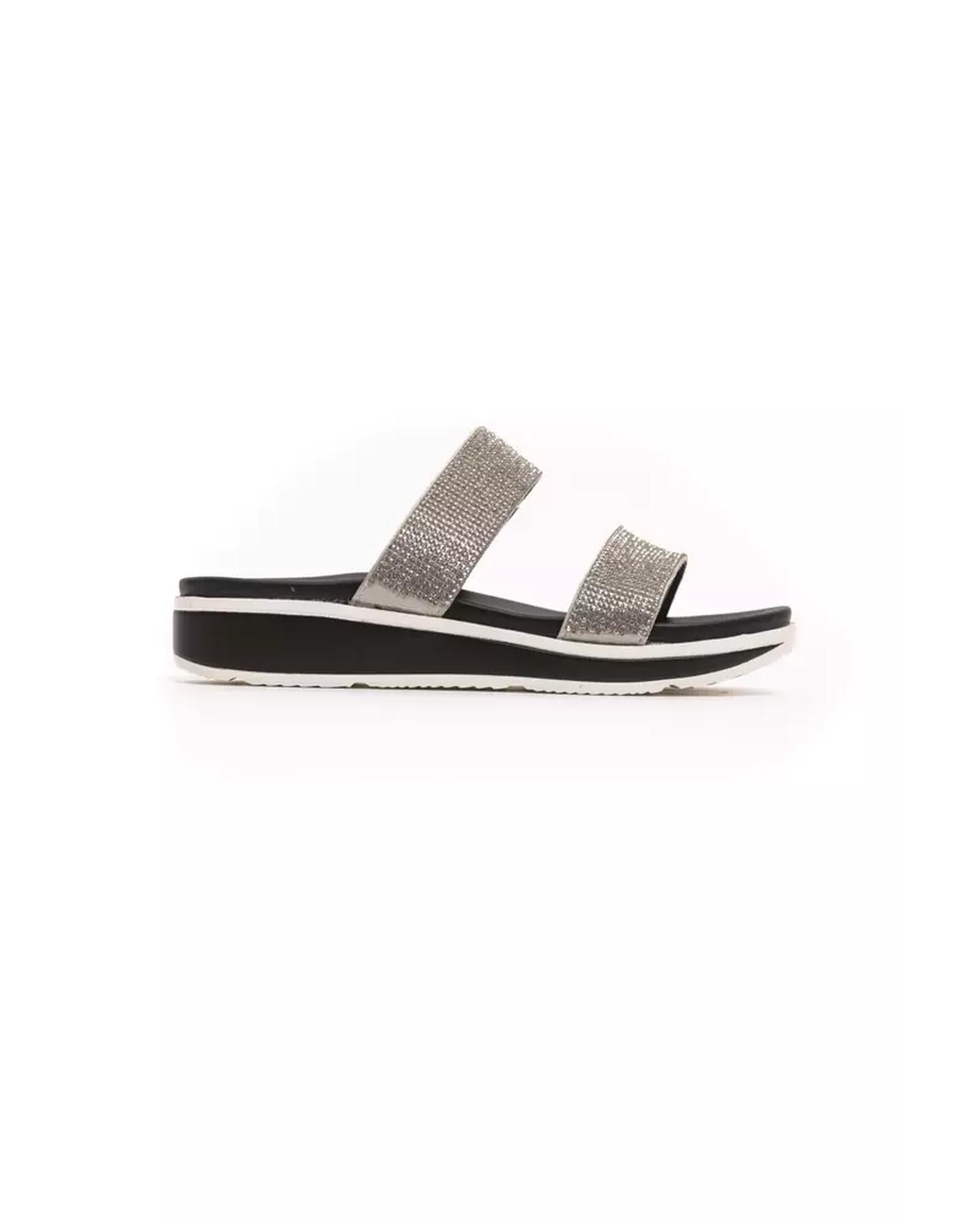 Two Strap Rhinestone Low Sandal with 4cm Heel 39 EU Women Main image