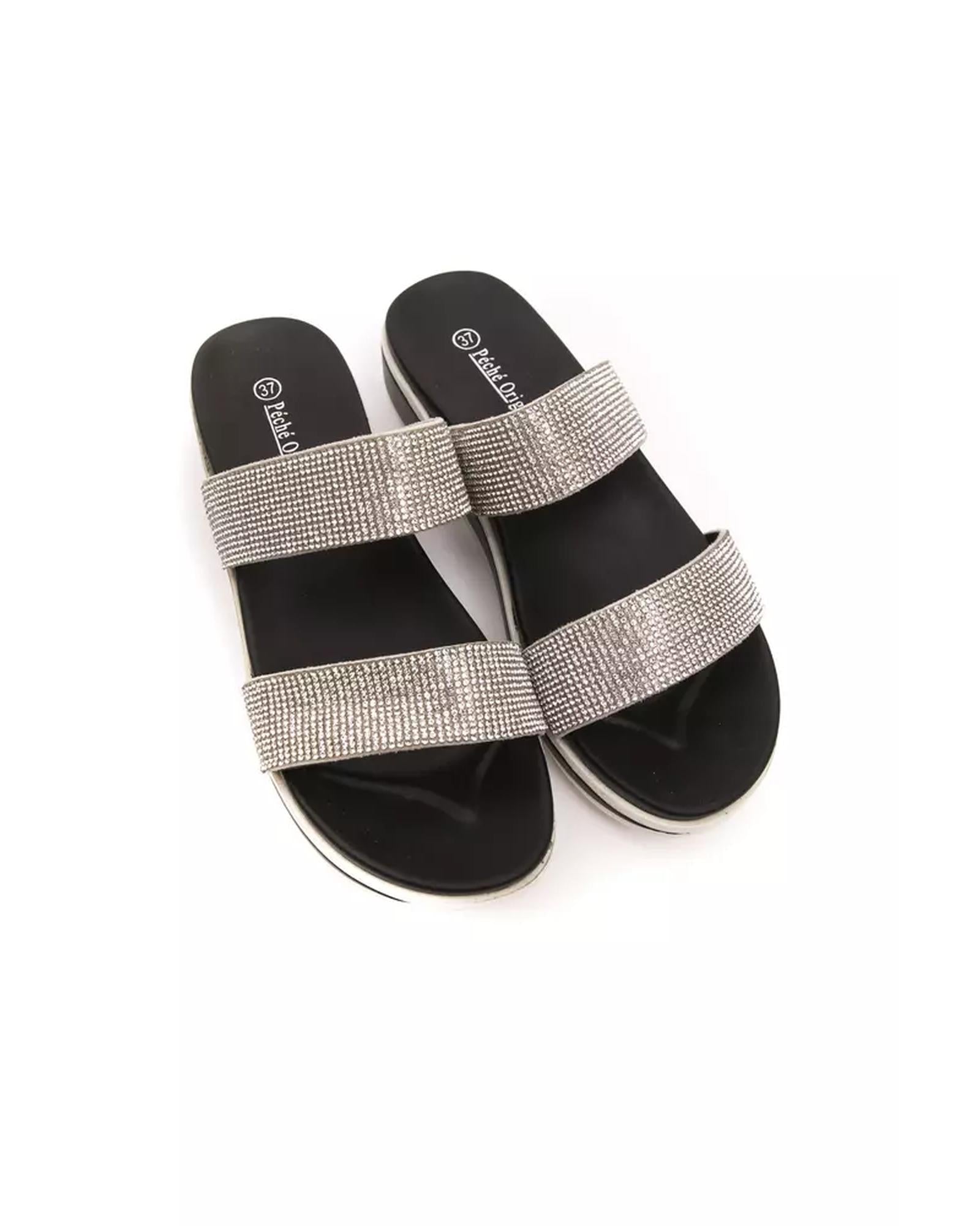 Two Strap Rhinestone Low Sandal with 4cm Heel 39 EU Women Secondary image