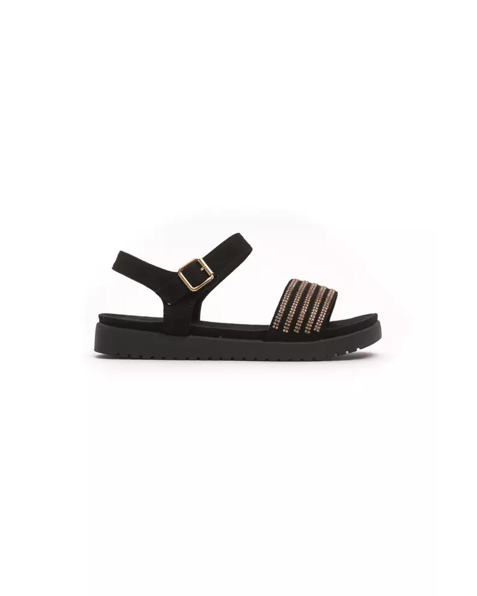 Ankle Strap Rhinestone Low Sandal with 3 cm Heel 36 EU Women Main image