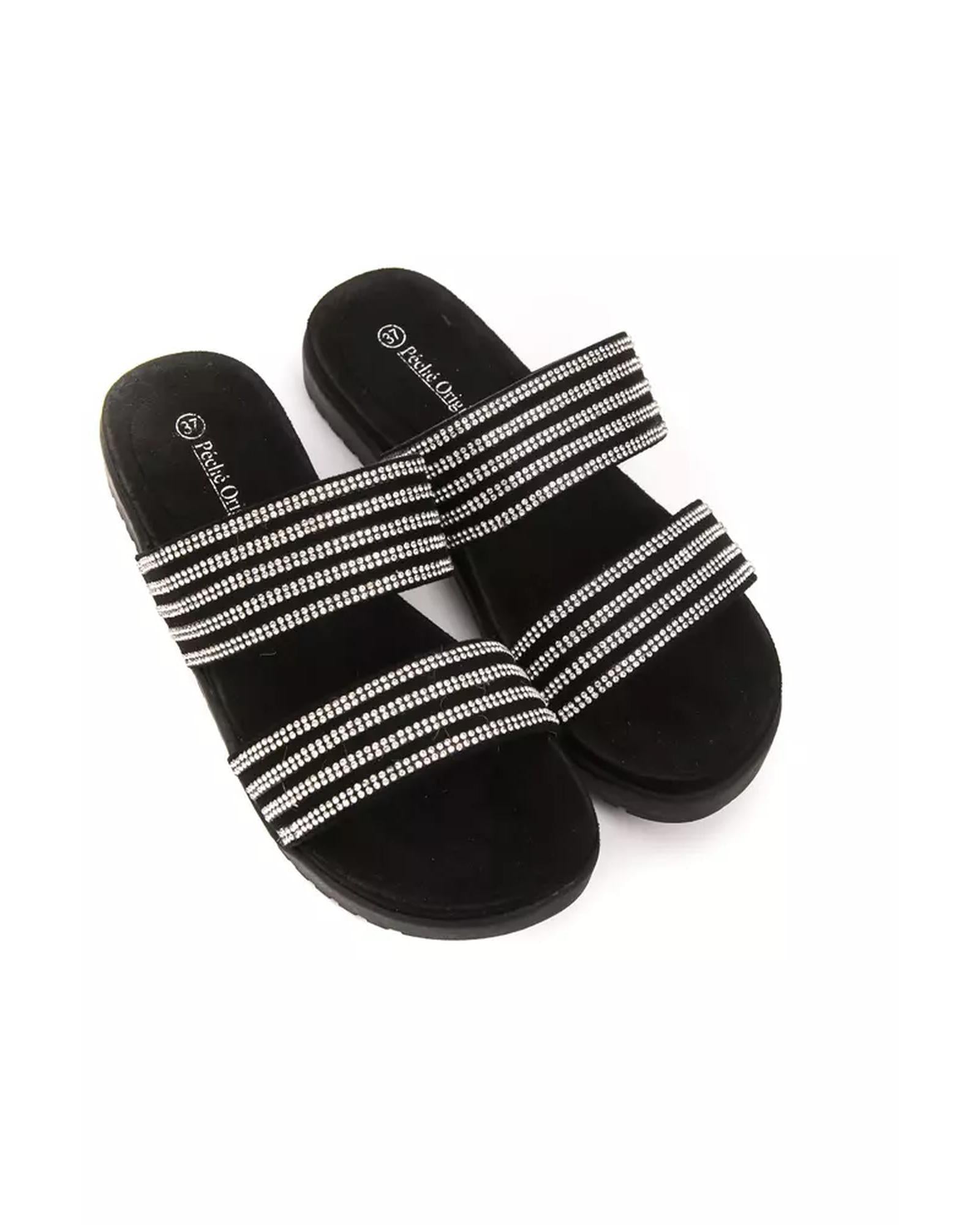 Two-Strap Rhinestone Low Sandal with 3 cm Heel 37 EU Women Secondary image