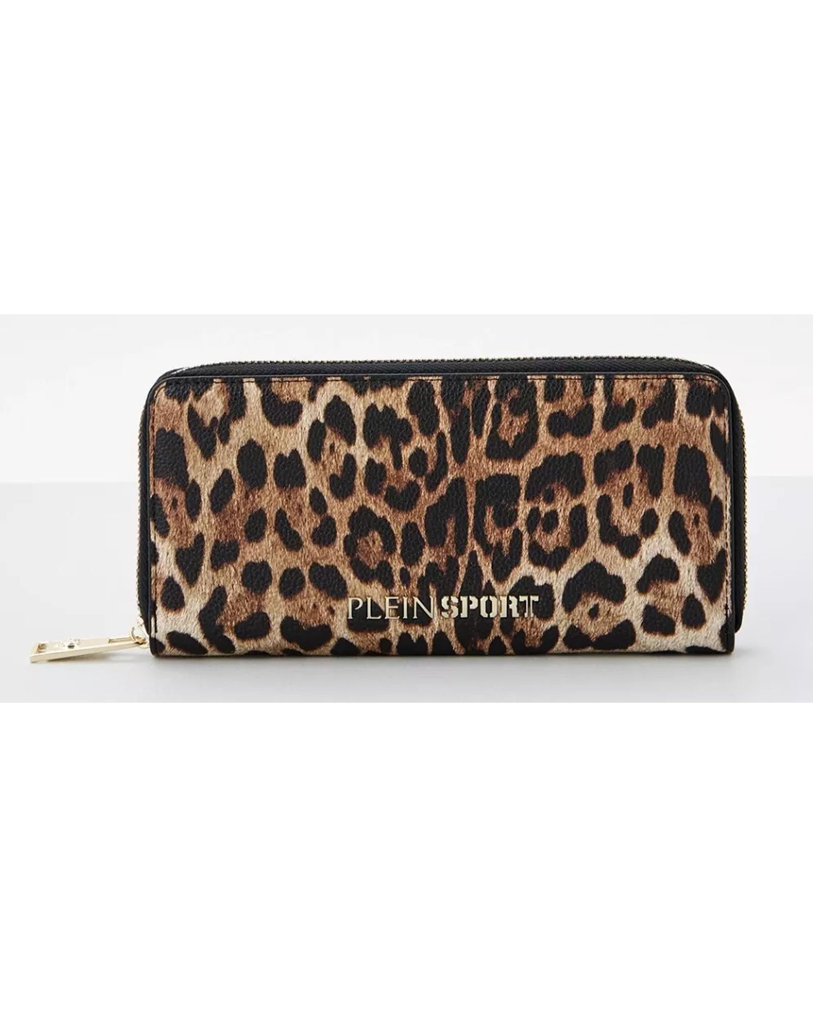 Plein Sport Zipper Wallet with BR Logo and Gold Hardware One Size Women Main image