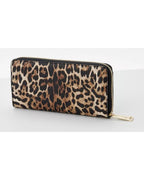 Plein Sport Zipper Wallet with BR Logo and Gold Hardware One Size Women