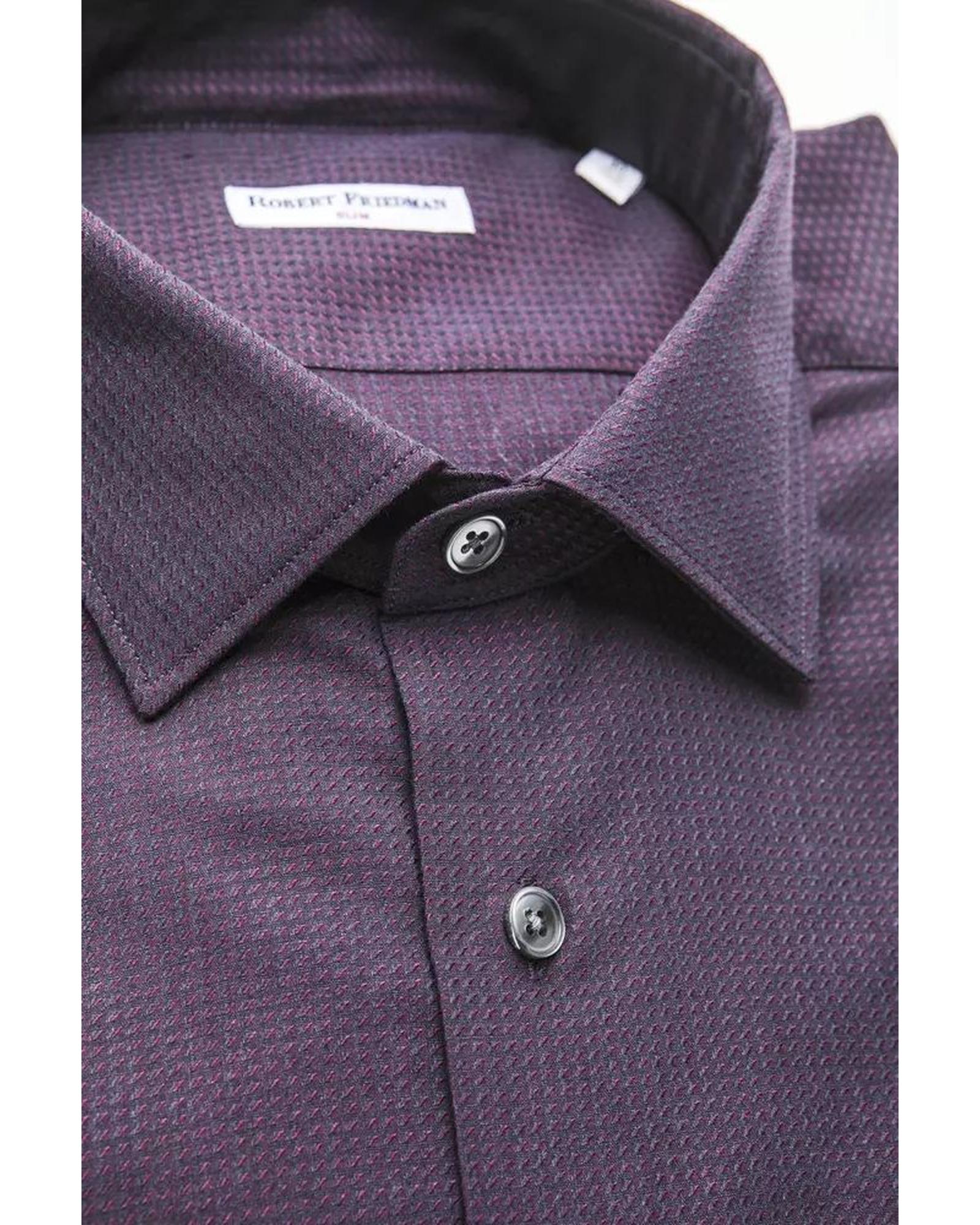 Robert Friedman Men's Burgundy Cotton Shirt - L Secondary image