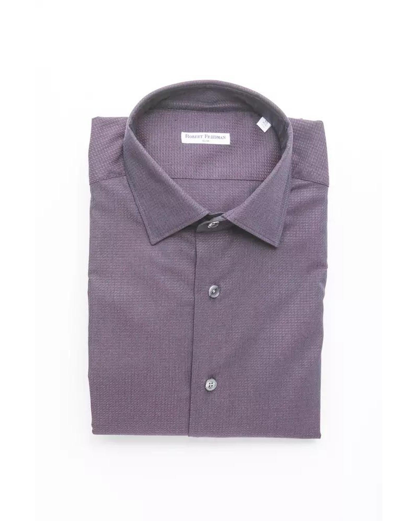 Robert Friedman Men's Burgundy Cotton Shirt - XL Main image