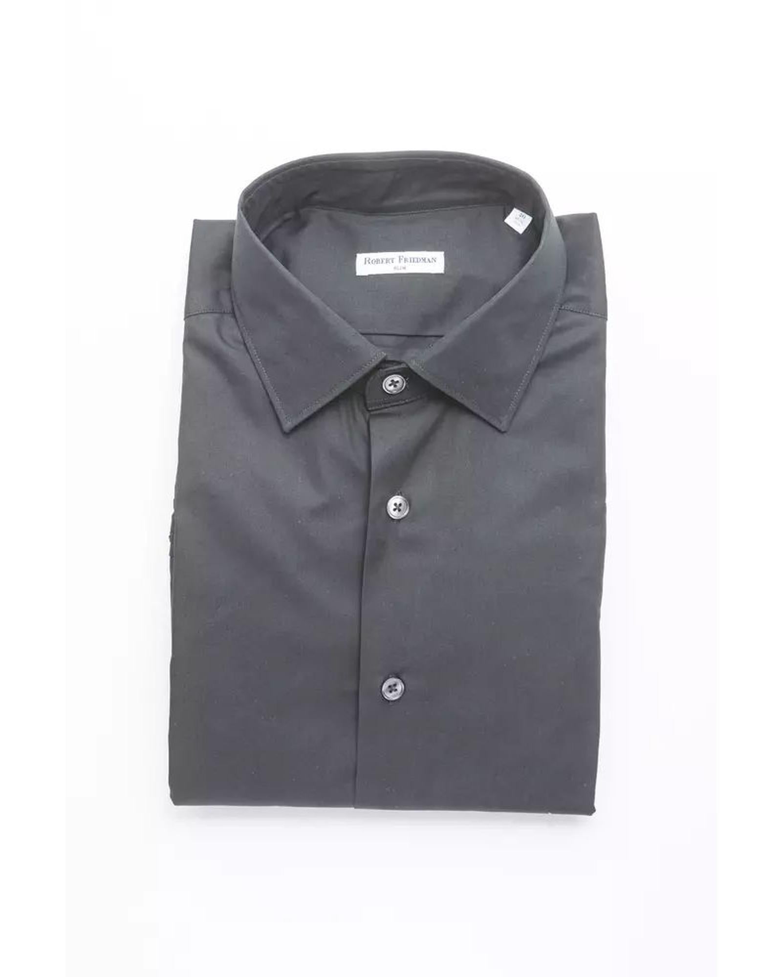 Robert Friedman Men's Black Cotton Shirt - L Main image