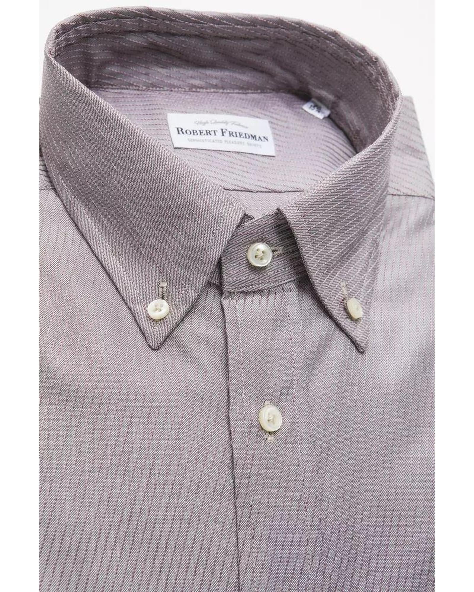 Robert Friedman Men's Beige Cotton Shirt - M Secondary image