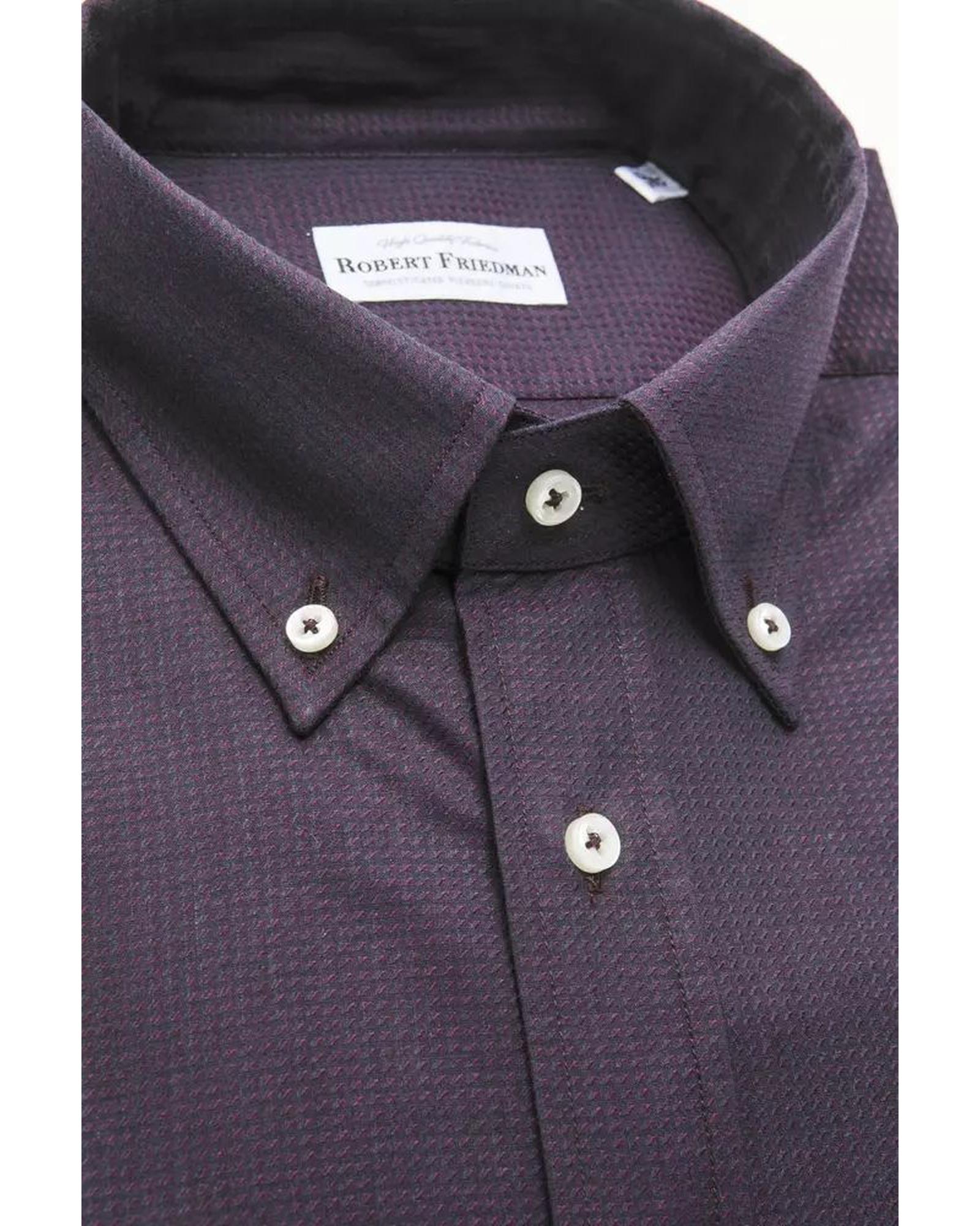 Robert Friedman Men's Black Cotton Shirt - L