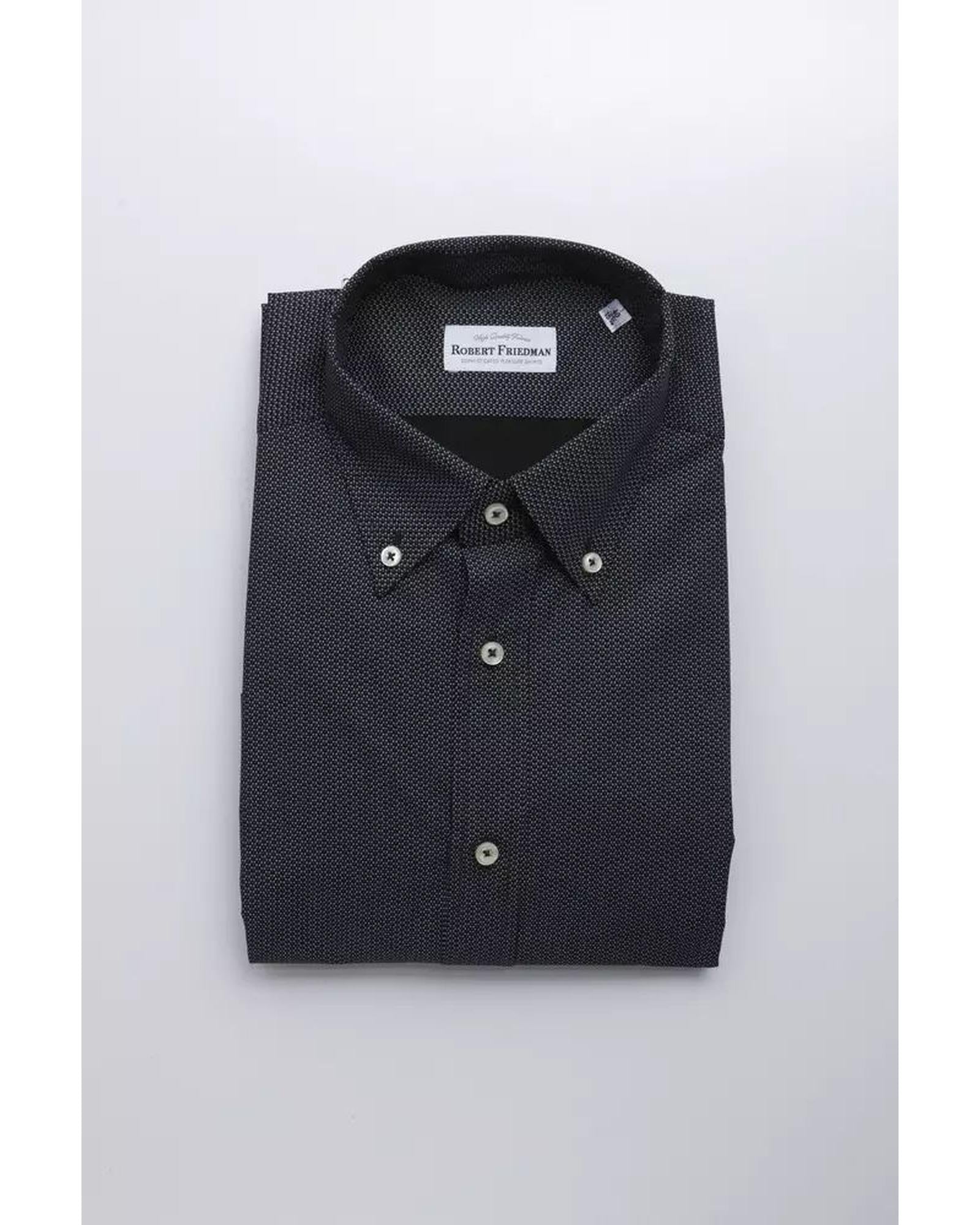 Robert Friedman Men's Black Cotton Shirt - XL Main image