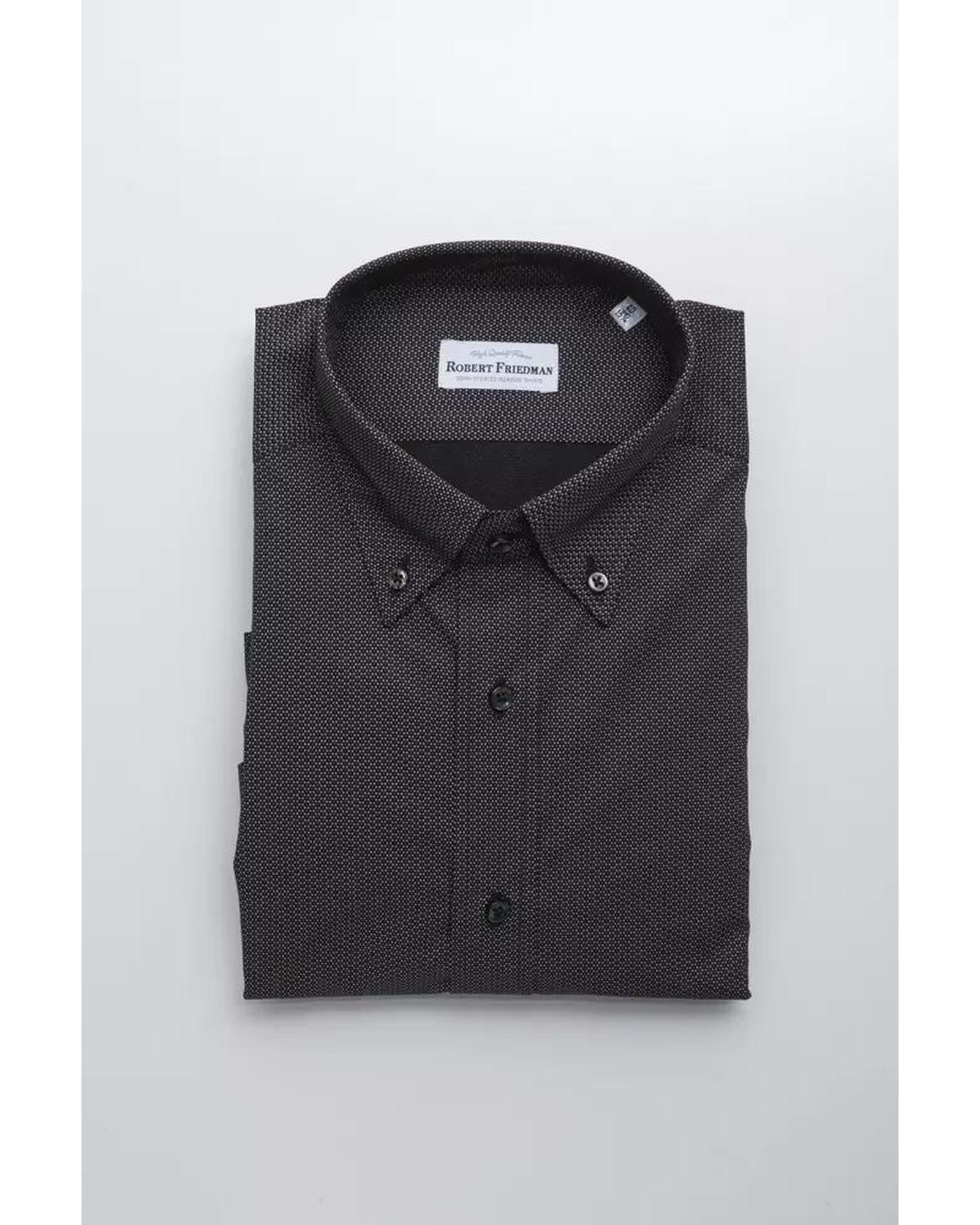 Robert Friedman Men's Black Cotton Shirt - L Main image