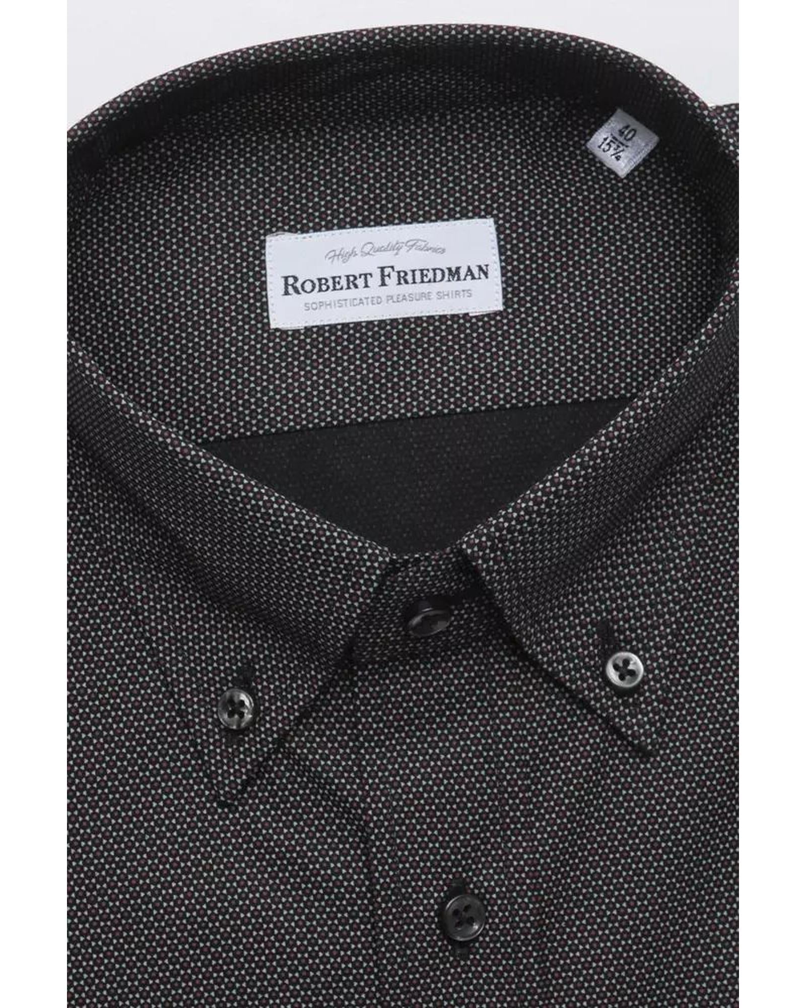 Robert Friedman Men's Black Cotton Shirt - XL Secondary image