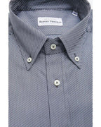 Robert Friedman Men's Blue Cotton Shirt - L