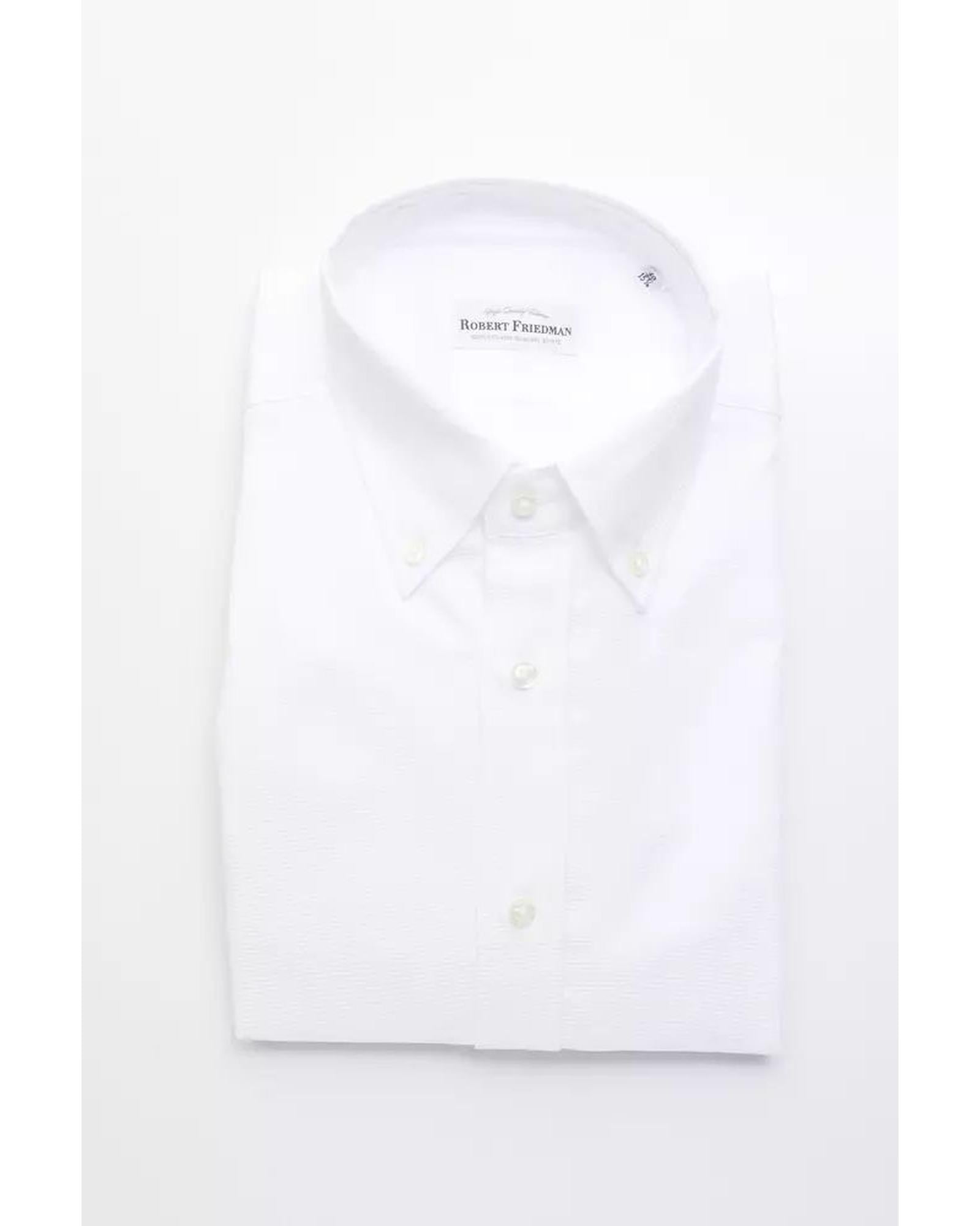 Robert Friedman Men's White Cotton Shirt - M Main image
