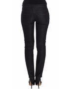 Authentic Ermanno Scervino Black Skinny Jeans with Logo Details W26 US Women