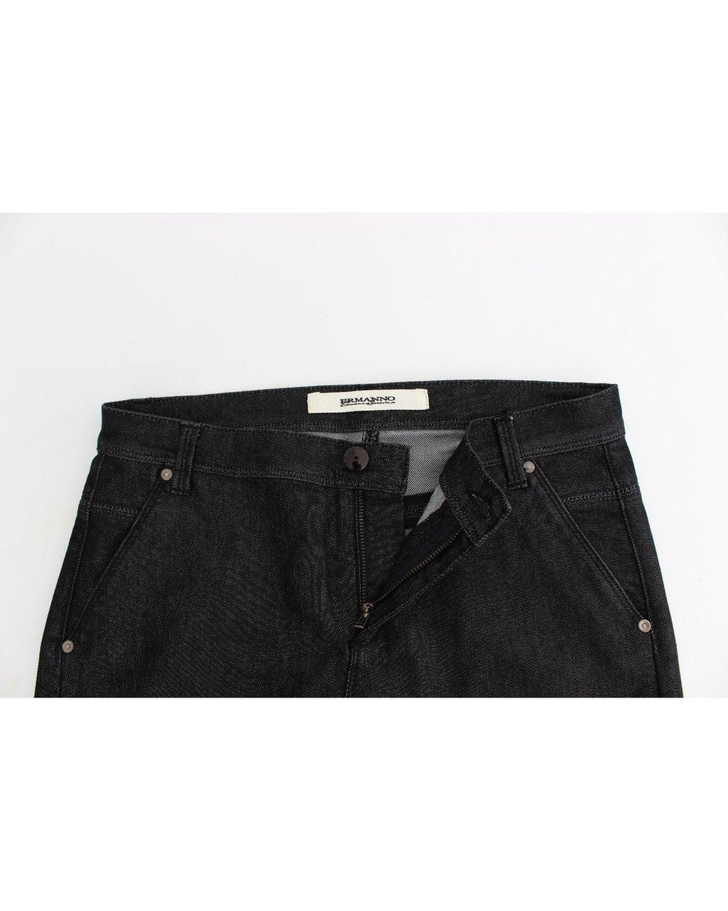Authentic Ermanno Scervino Black Skinny Jeans with Logo Details W26 US Women