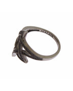 100% Authentic NIALAYA Black Rhodium Ring with CZ Crystals 52 EU Women