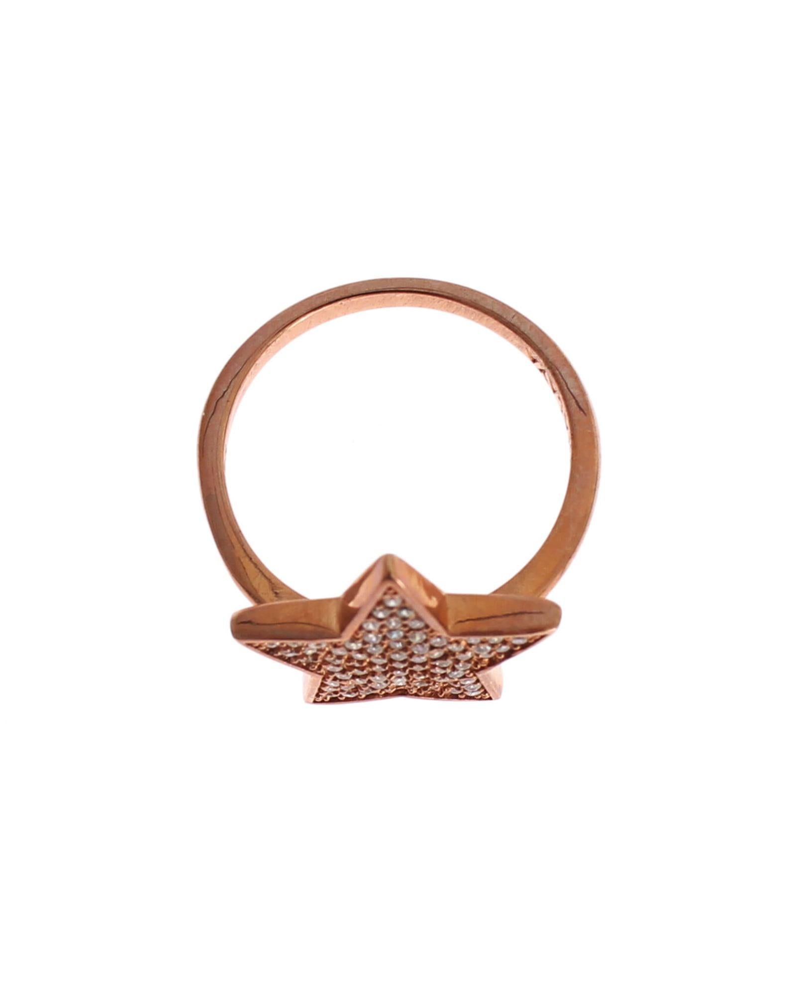 Authentic NIALAYA Pink Gold Plated Sterling Silver Ring 54 EU Women Secondary image