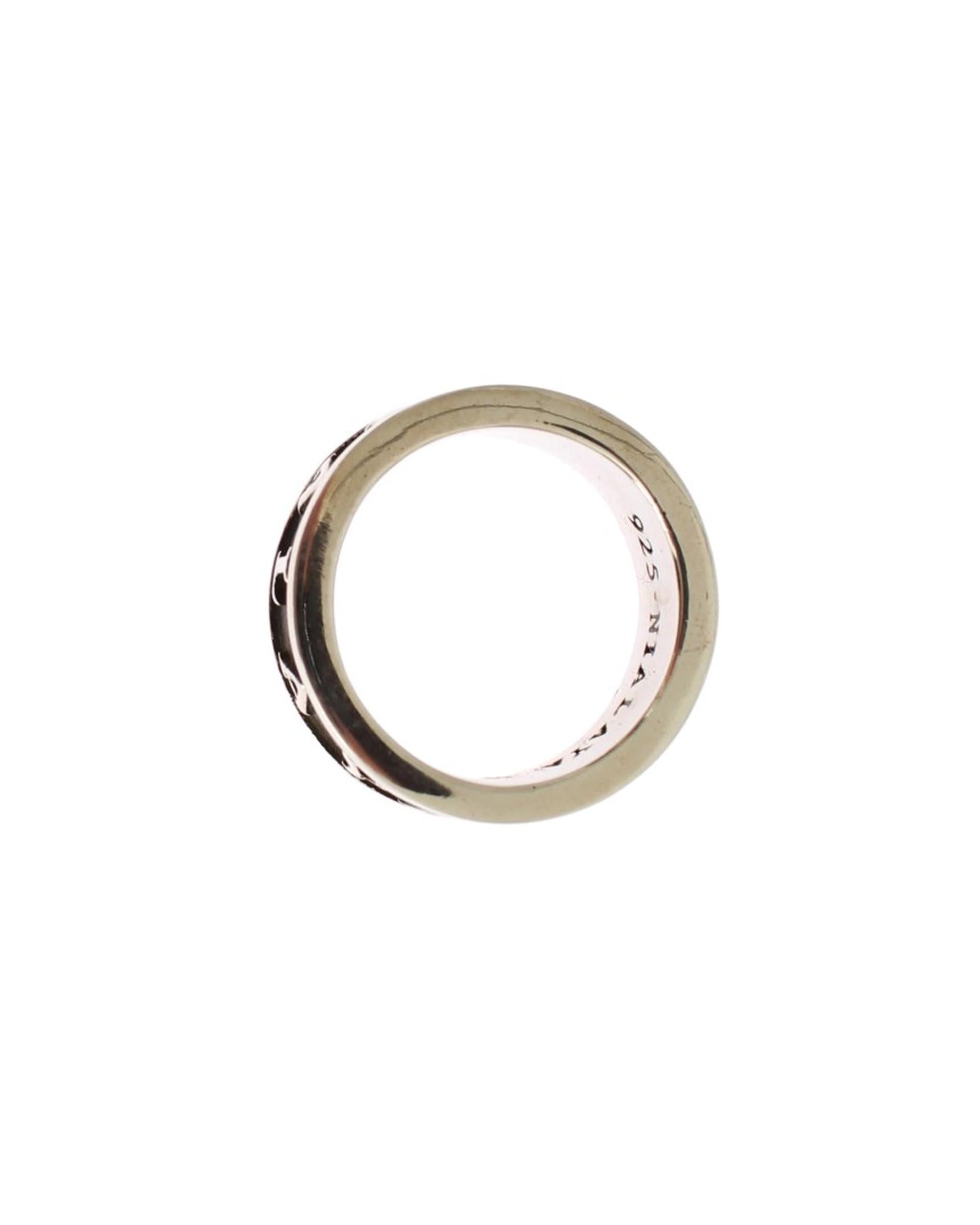 925 Sterling Silver Logo Ring 63 EU Men Secondary image