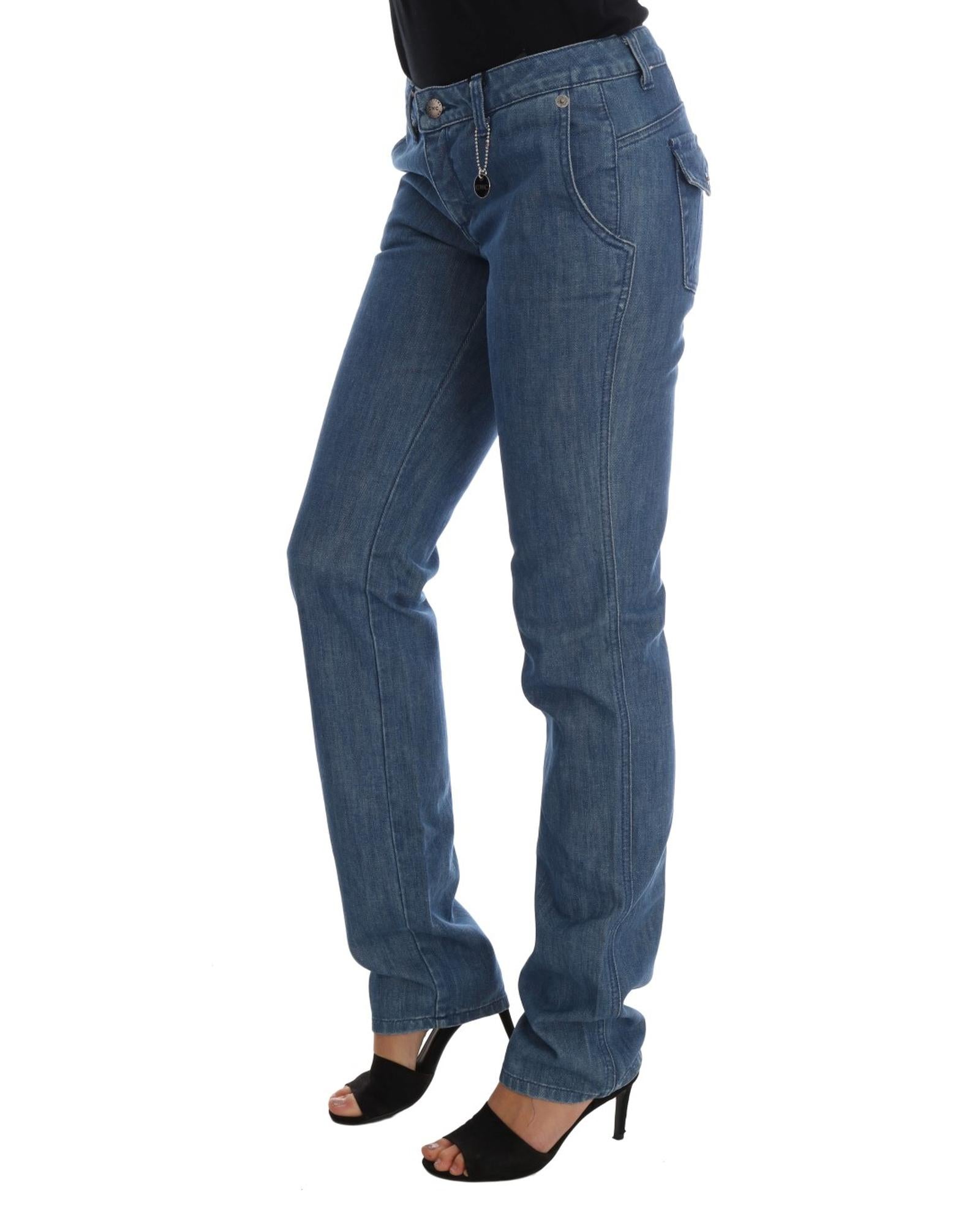 Costume National Women's Blue Wash Cotton Slim Denim Jeans - W26 US Secondary image