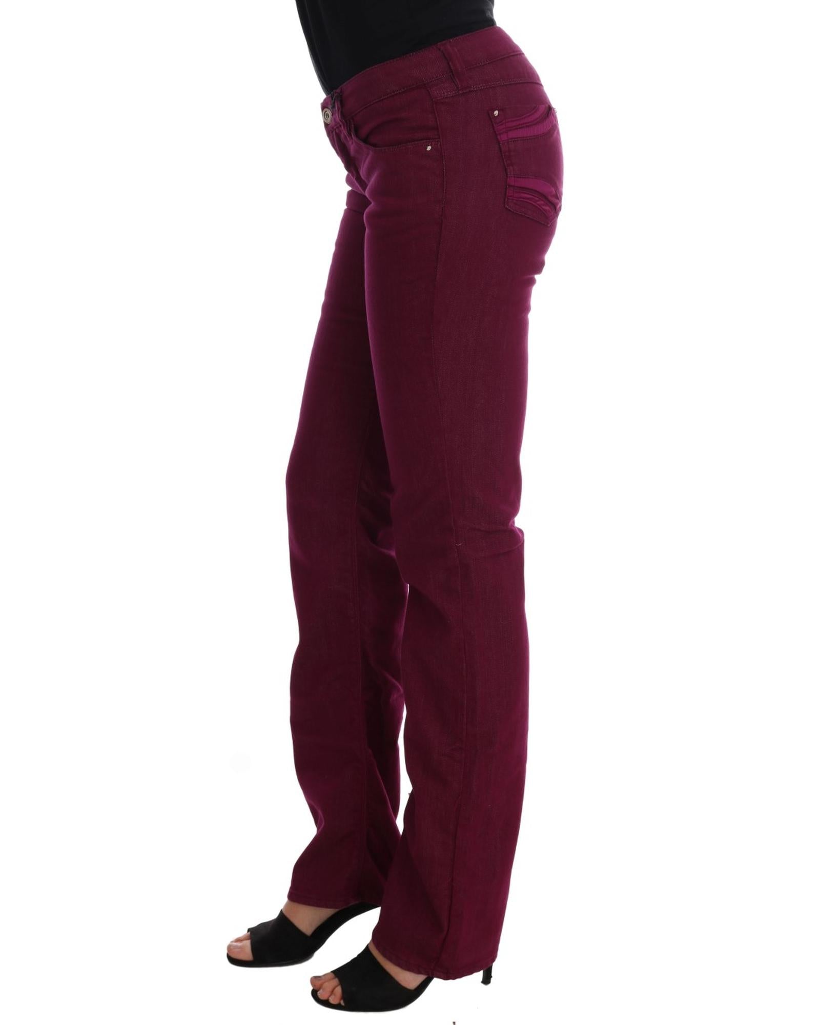 Costume National Women's Red Wash Cotton Stretch Denim Jeans - W26 US Secondary image