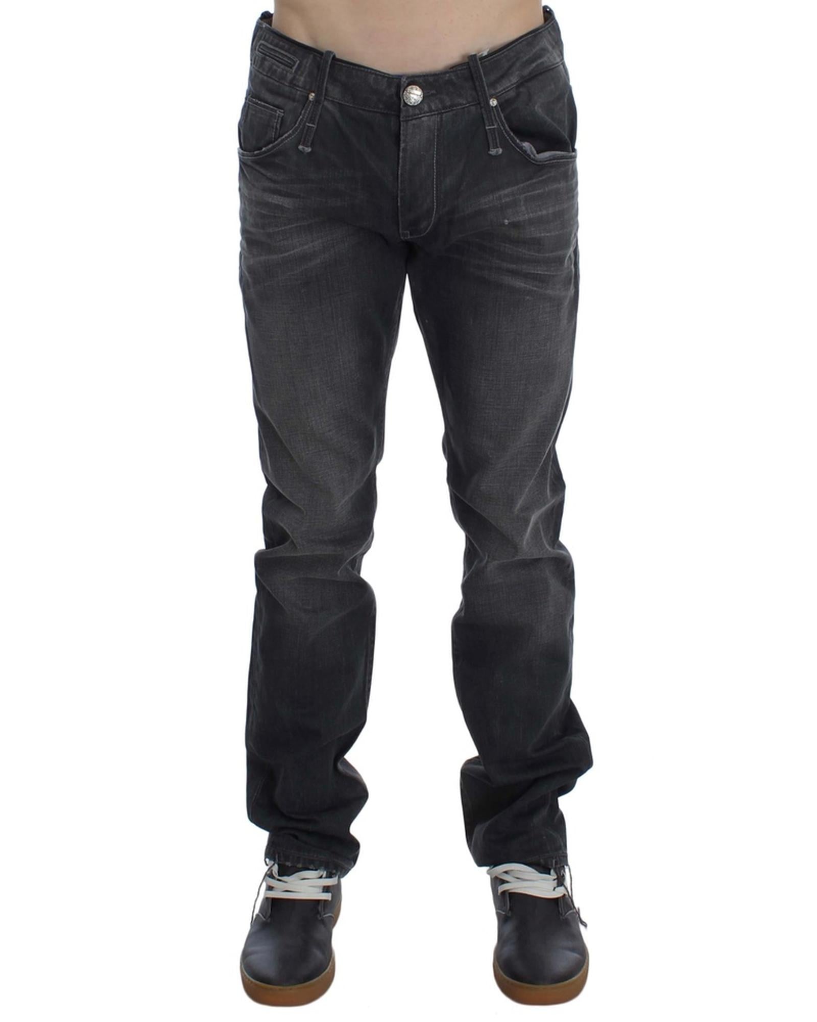 ACHT Mens Jeans - Straight Regular Fit with Logo Details W34 US Men Secondary image