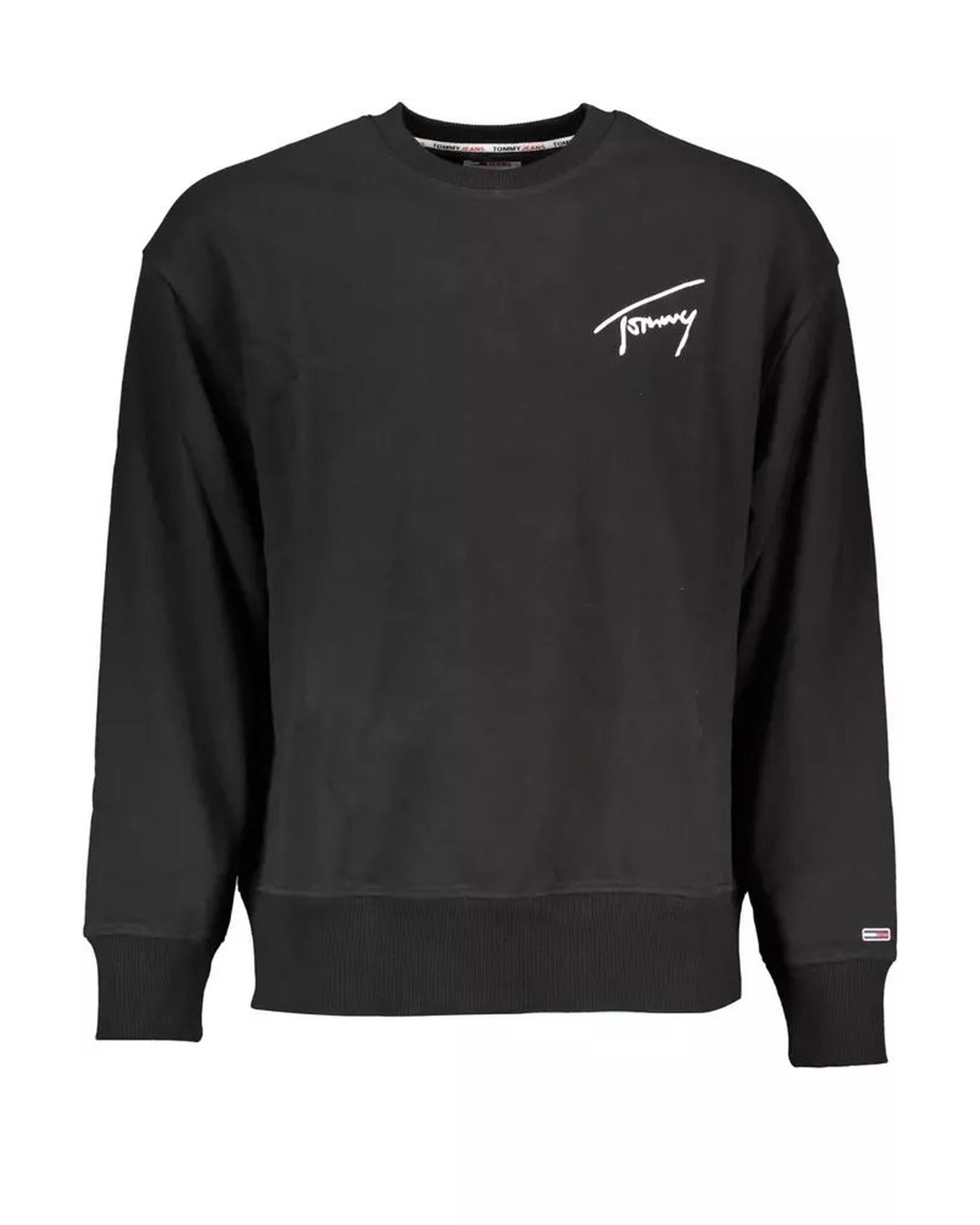Tommy Hilfiger Men's Black Cotton Sweater - XL