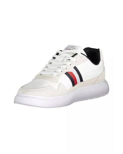 Tommy Hilfiger Men's White Polyester Sneaker - 44 EU