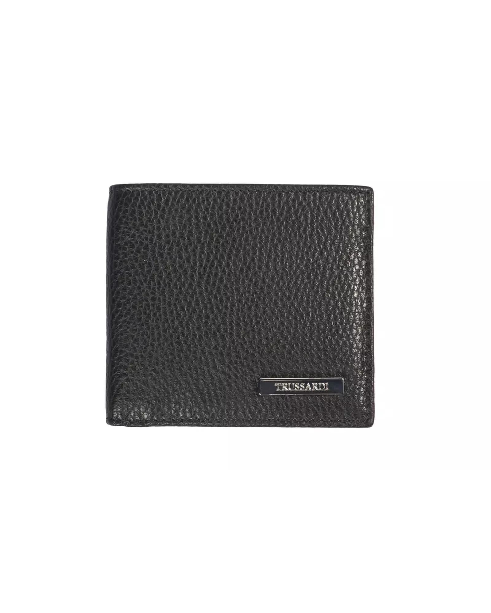 Embossed Leather Mens Wallet with Book Opening One Size Men Main image