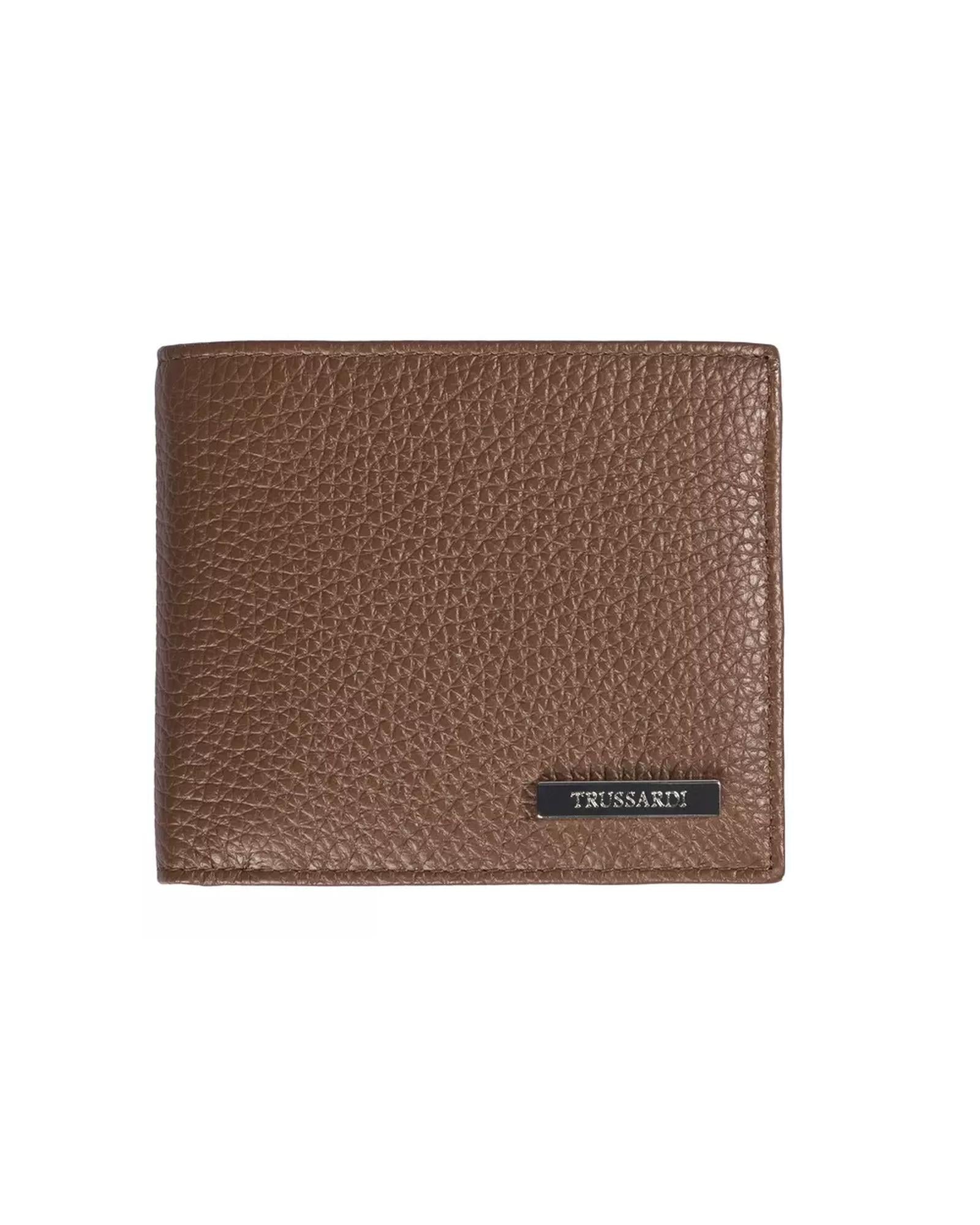 Tumbled Leather Mens Wallet with Coin Compartment and Card Holder One Size Men Main image