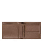 Tumbled Leather Mens Wallet with Coin Compartment and Card Holder One Size Men