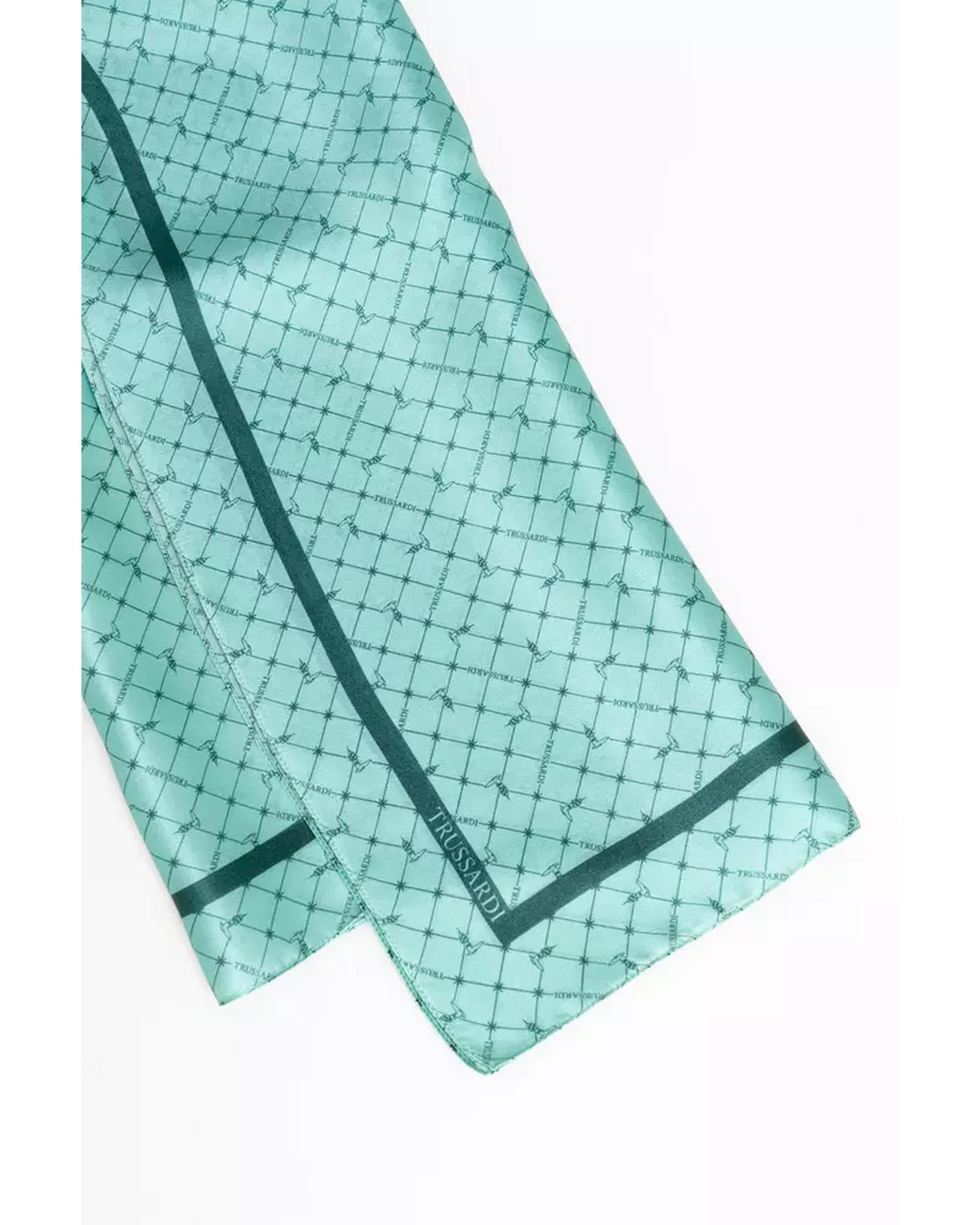 70s-Inspired Silk Foulard with All-over Print One Size Women Main image