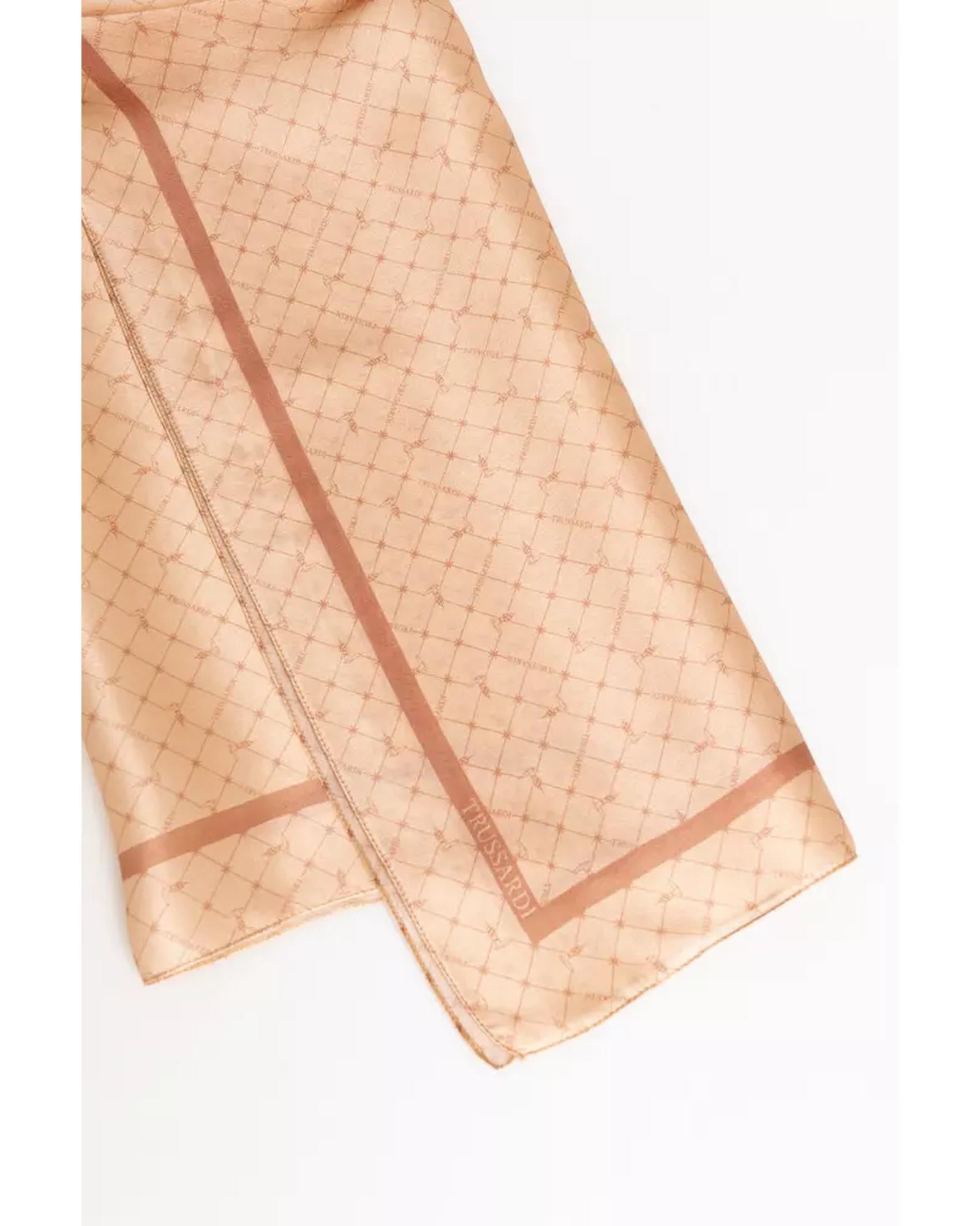 70s-inspired Silk Foulard with All-over Print One Size Women Main image